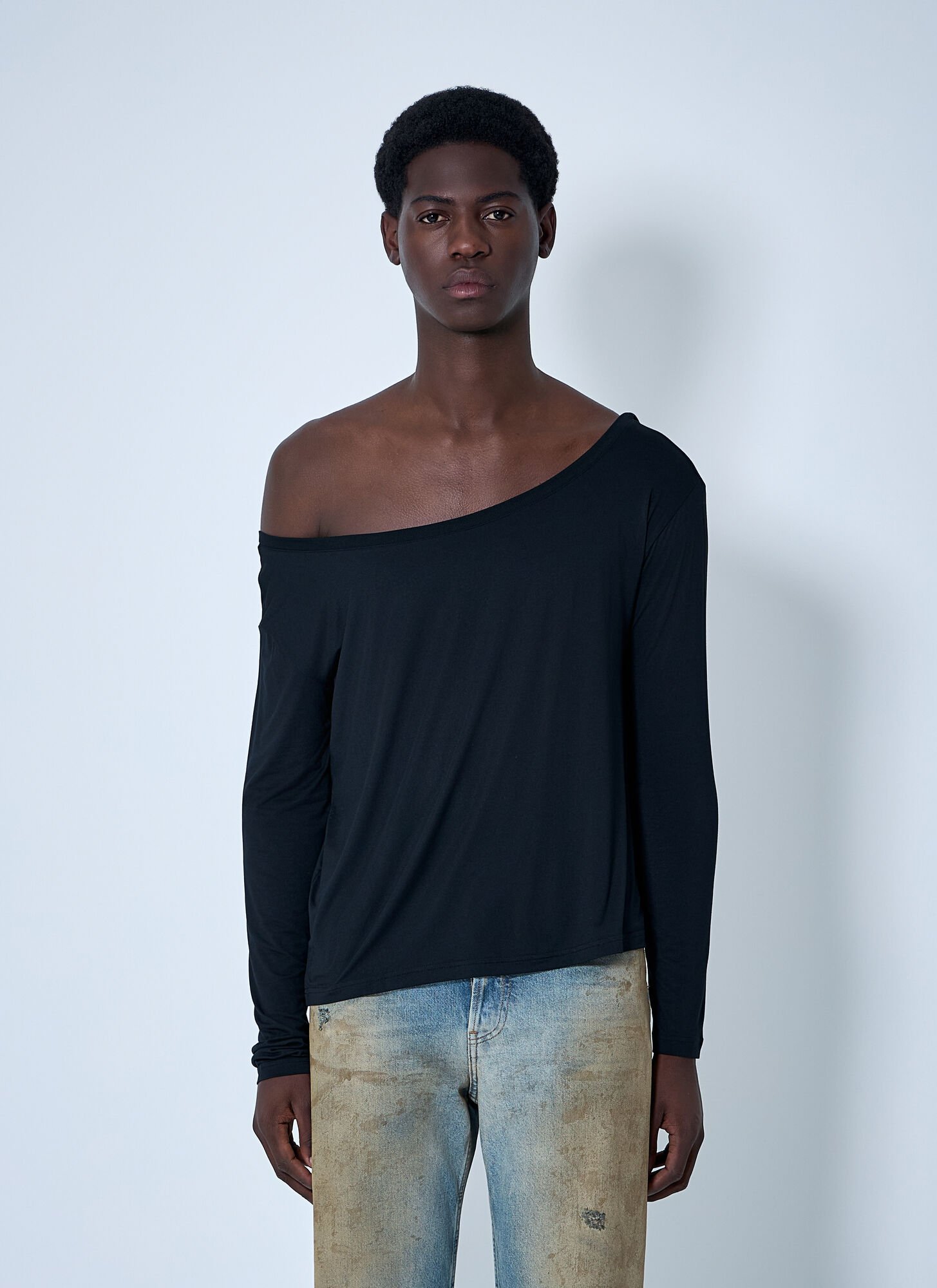 032c Logo-print Top In Black