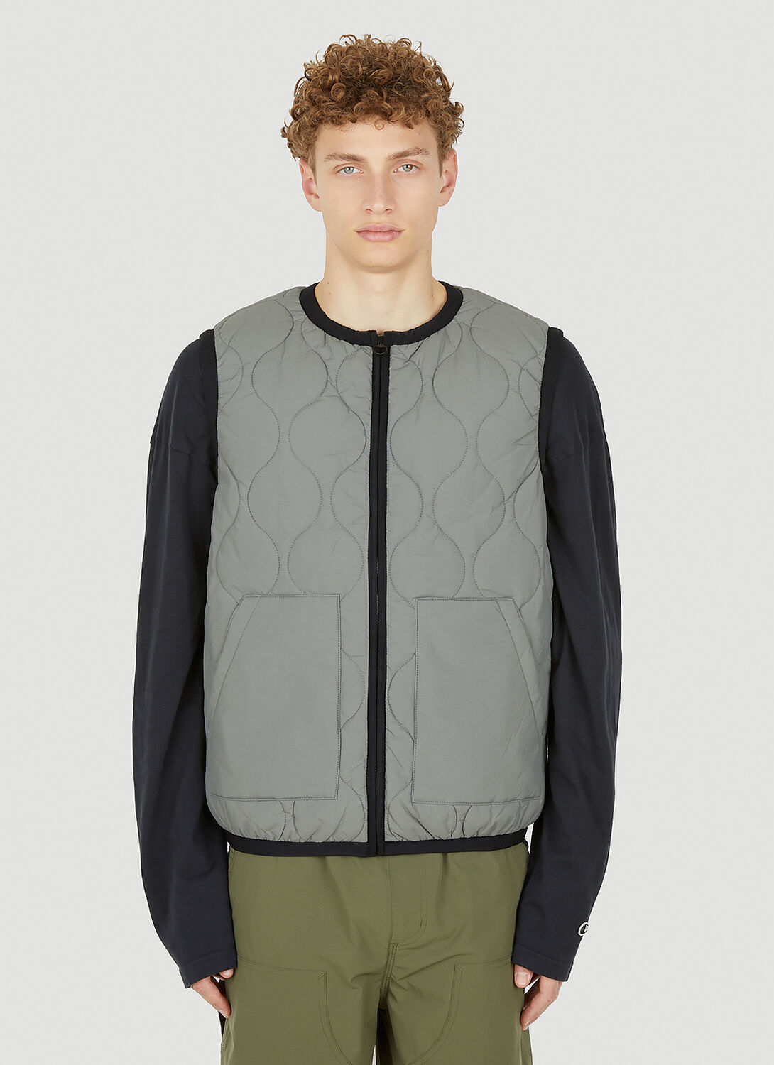 Champion Premium Plus Sleeveless Jacket - Man Jackets Grey M