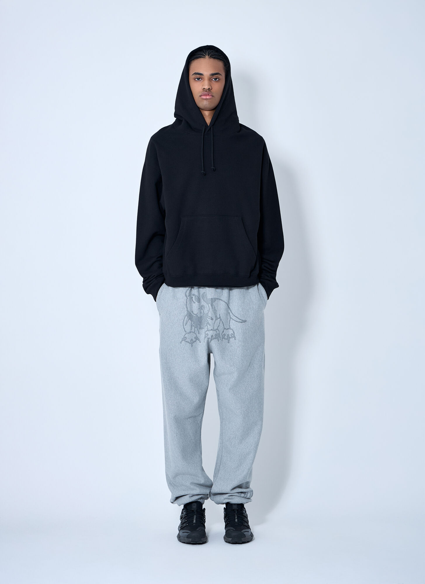  Chito Chito Reflective Finesse Hooded Sweatshirt - Mann Sweatshirts Black M 