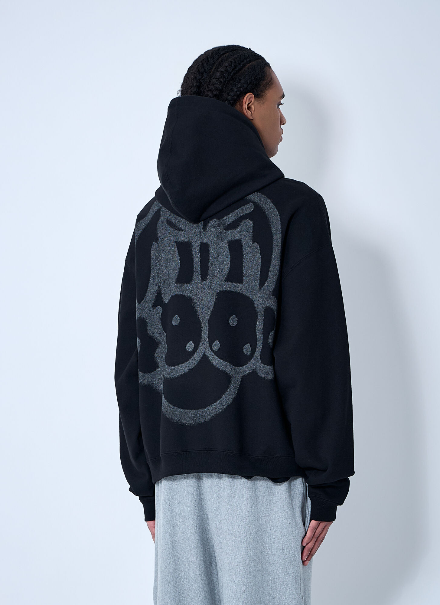  Chito Chito Reflective Finesse Hooded Sweatshirt - Mann Sweatshirts Black M 