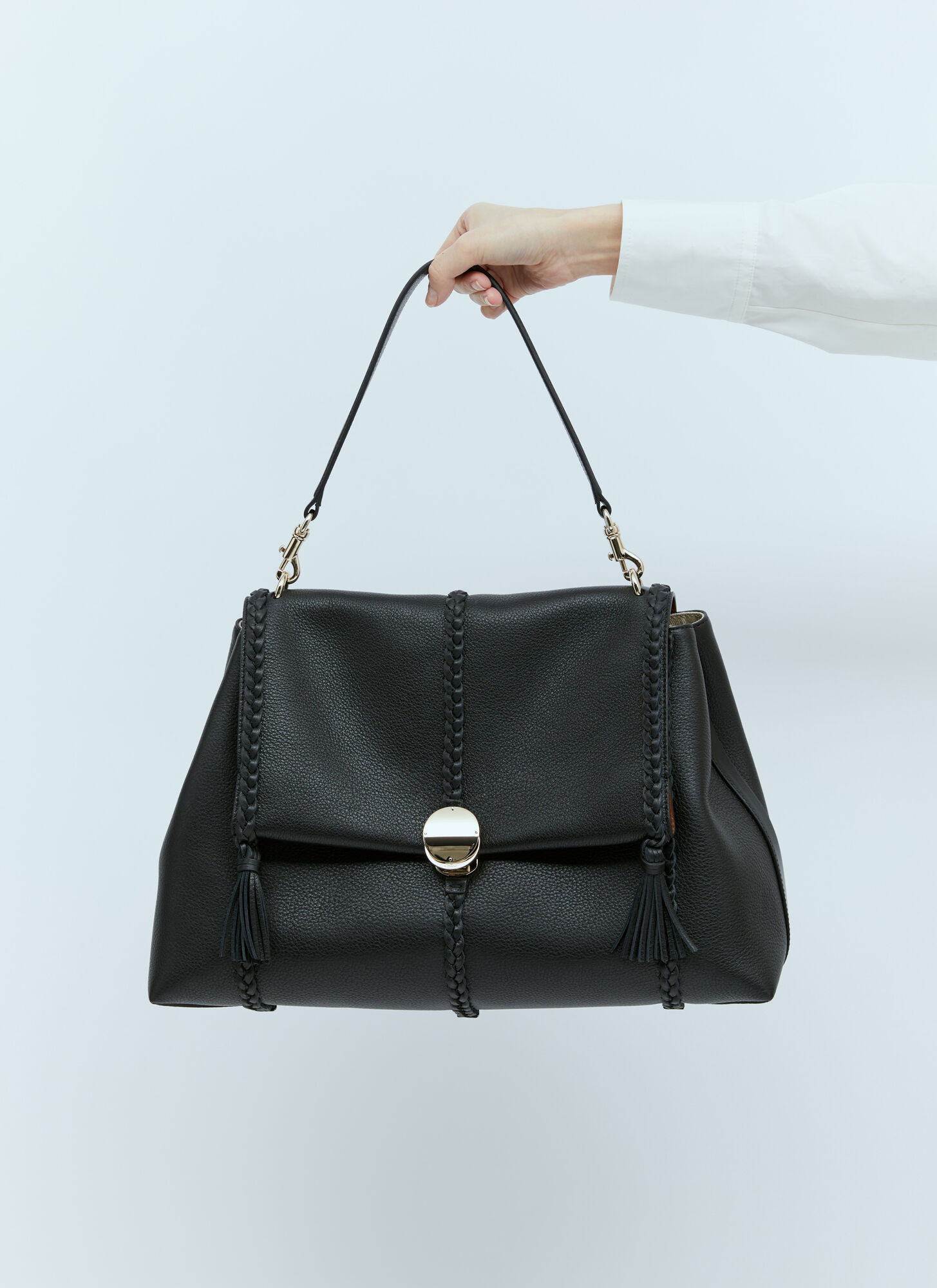 Chloé Penelope Large Shoulder Bag In Black