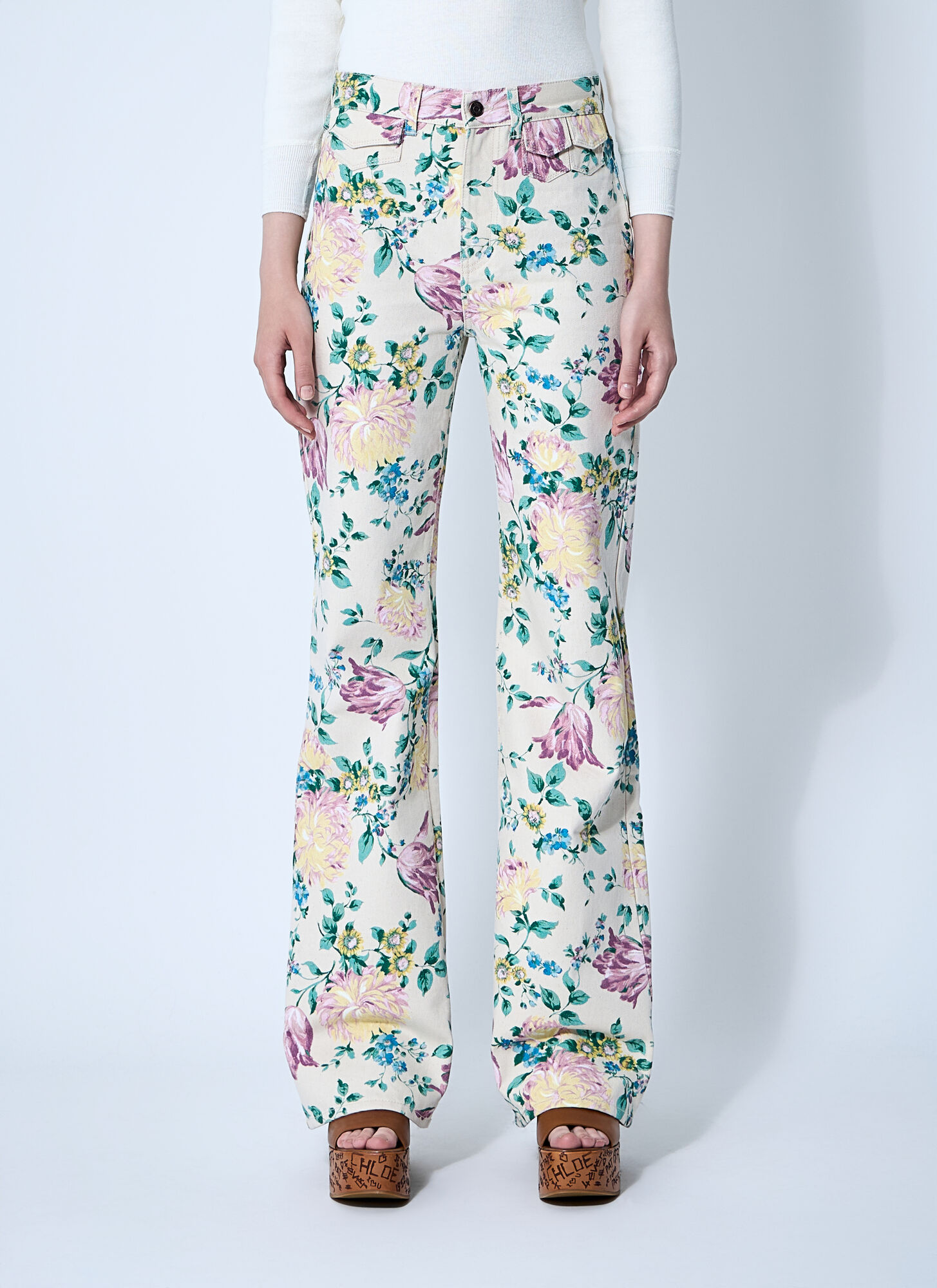 Chloé Floral Denim Jeans