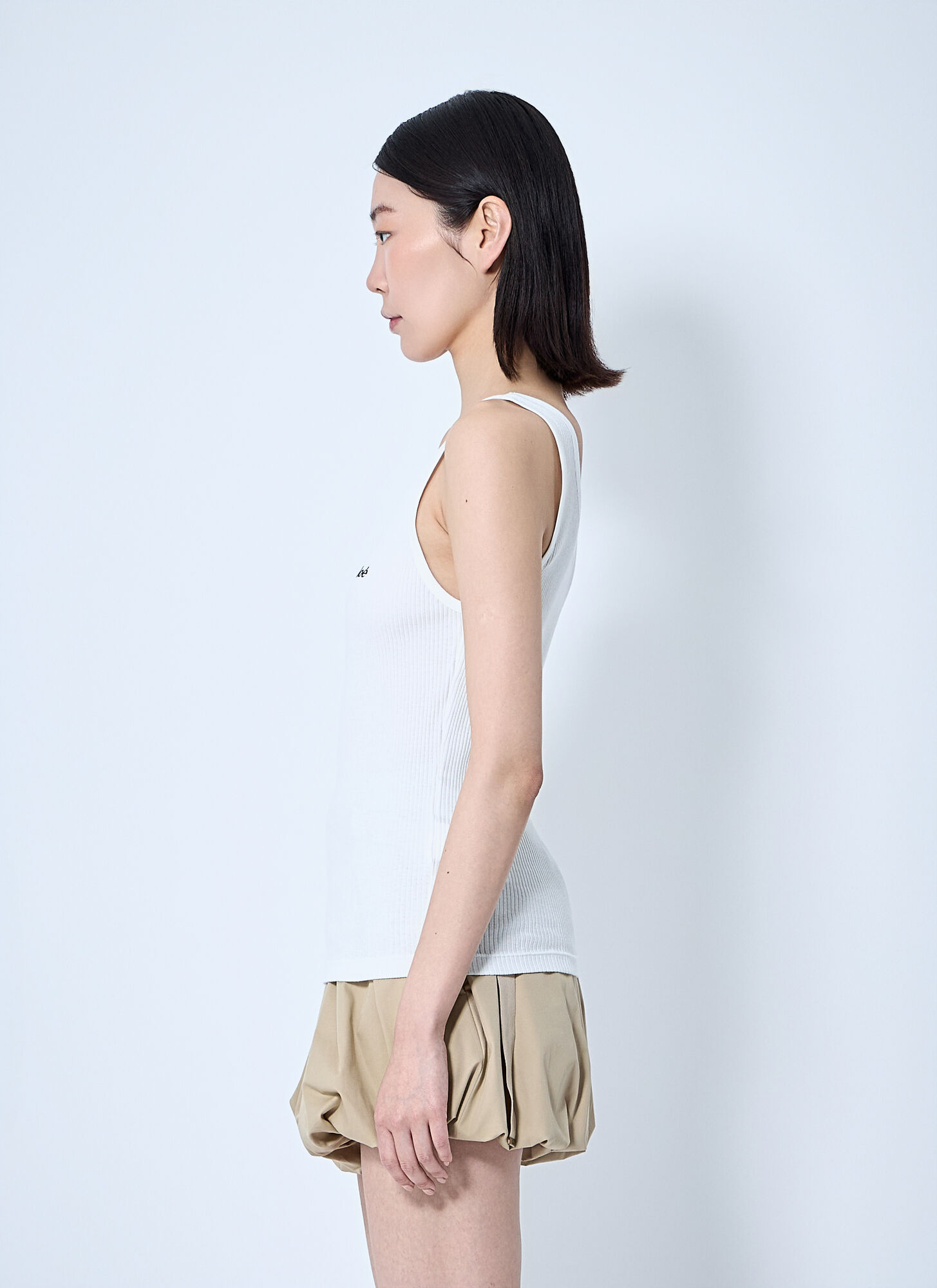  Chloé Chloé Logo Motif Tank Top - Frau Tops White S 