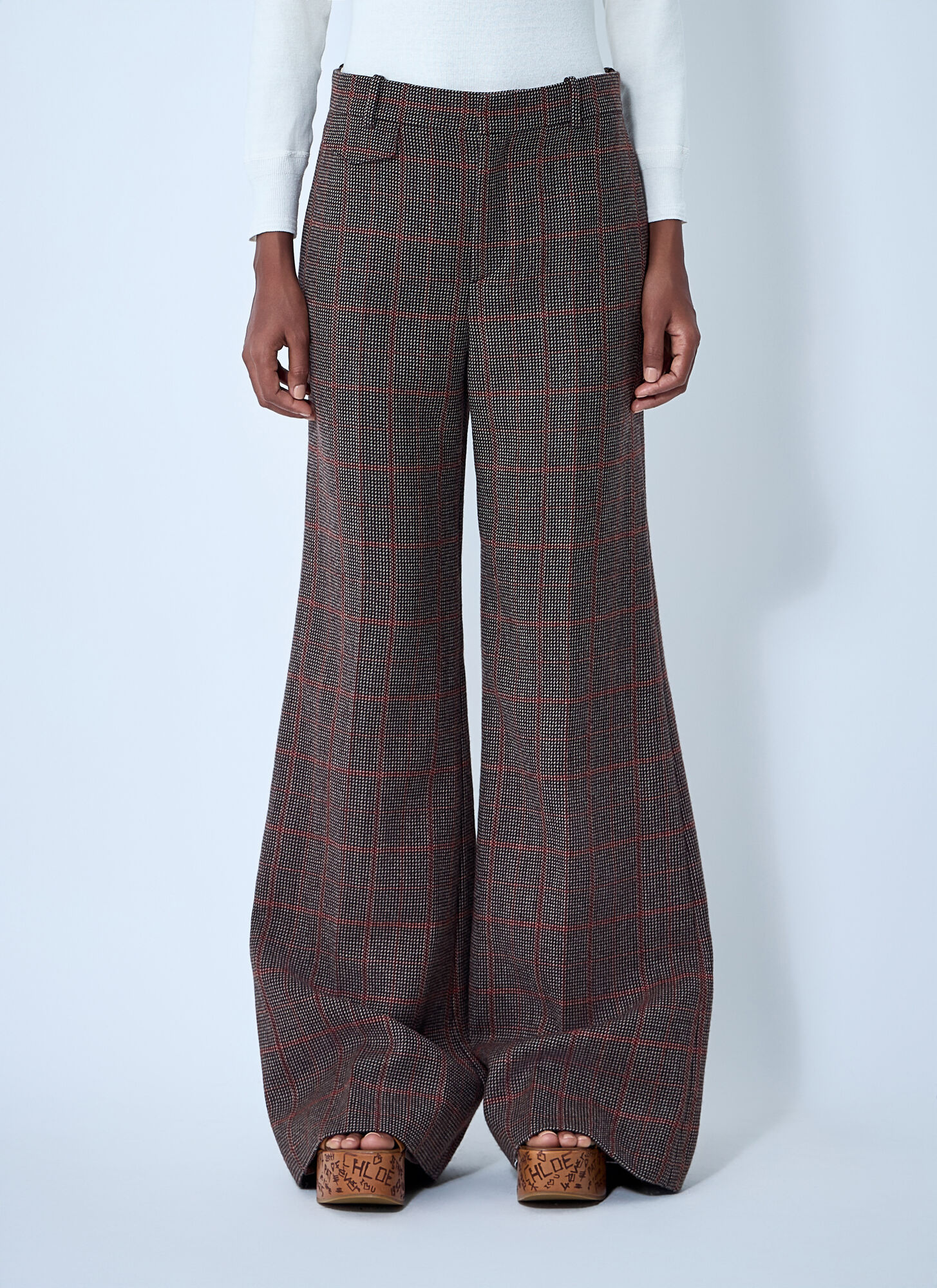 Chloé Wool Check Pants