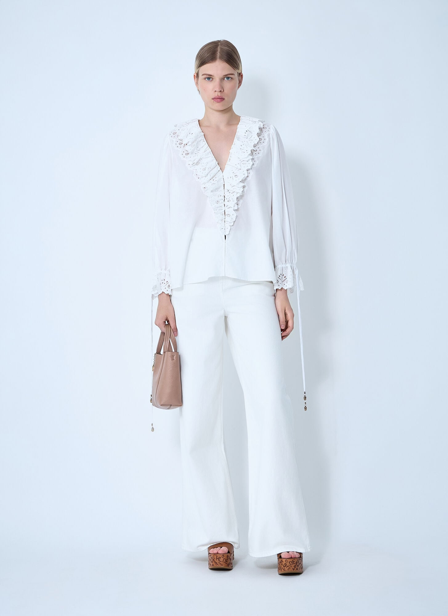  Chloé Chloé Frill Top - Frau Tops White Fr - 36 