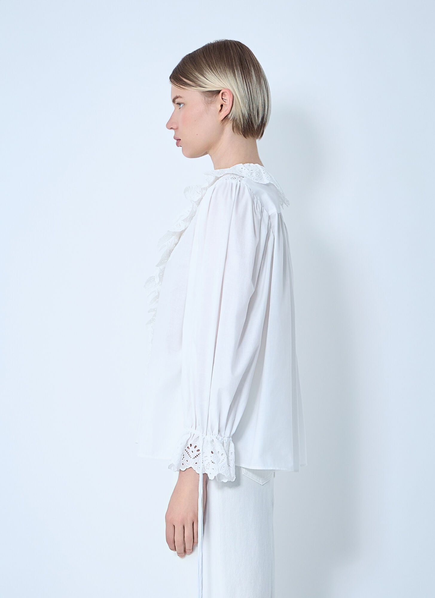  Chloé Chloé Frill Top - Frau Tops White Fr - 36 
