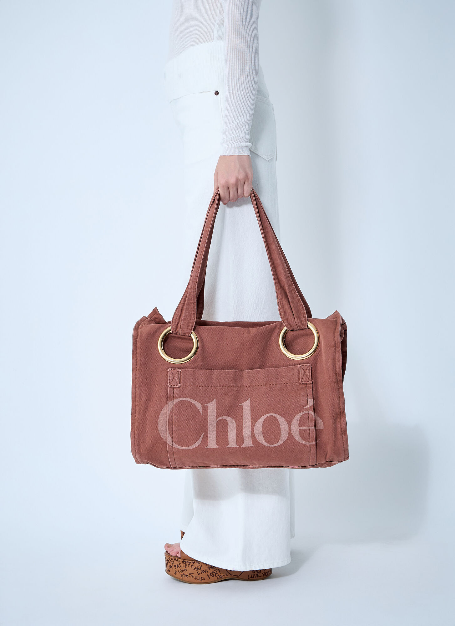  Chloé Chloé Plage Printed Tote Bag - Frau Shopper Pink One Size 