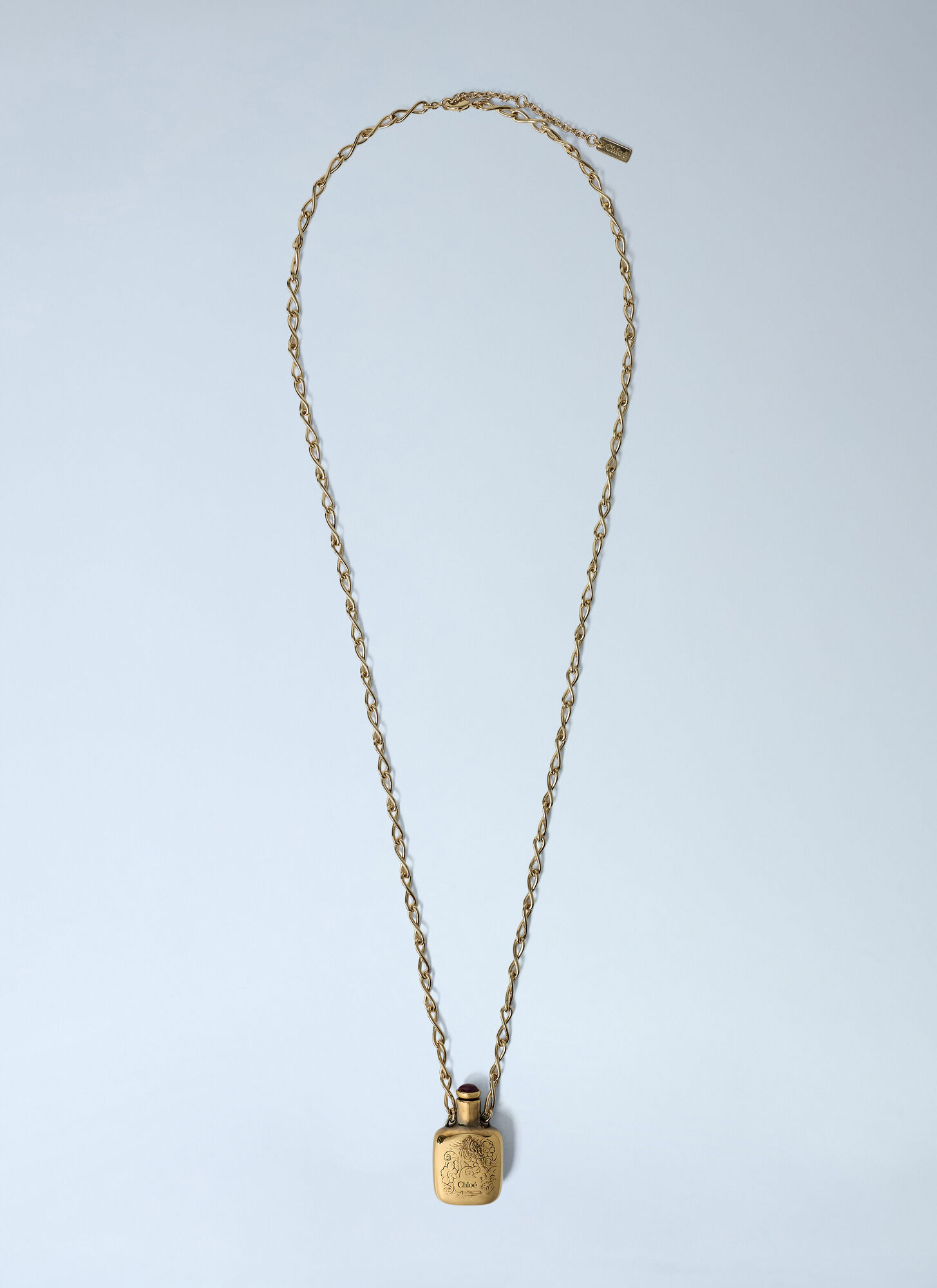 Chloé Elixir Square Vial Pendant Necklace In Gold