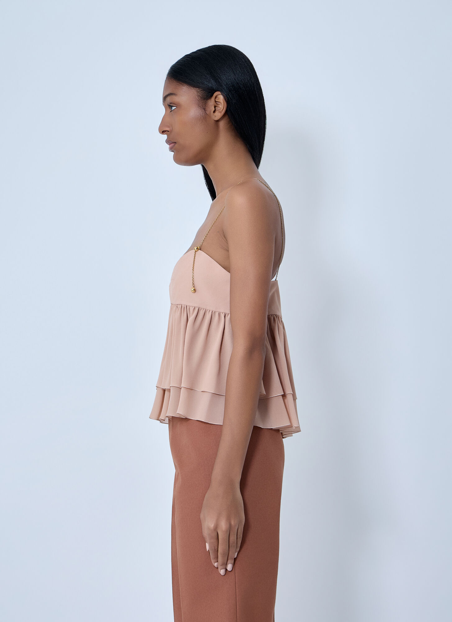  Chloé Chloé Sleeveless Ruffle Top - Frau Tops Pink Fr - 36 