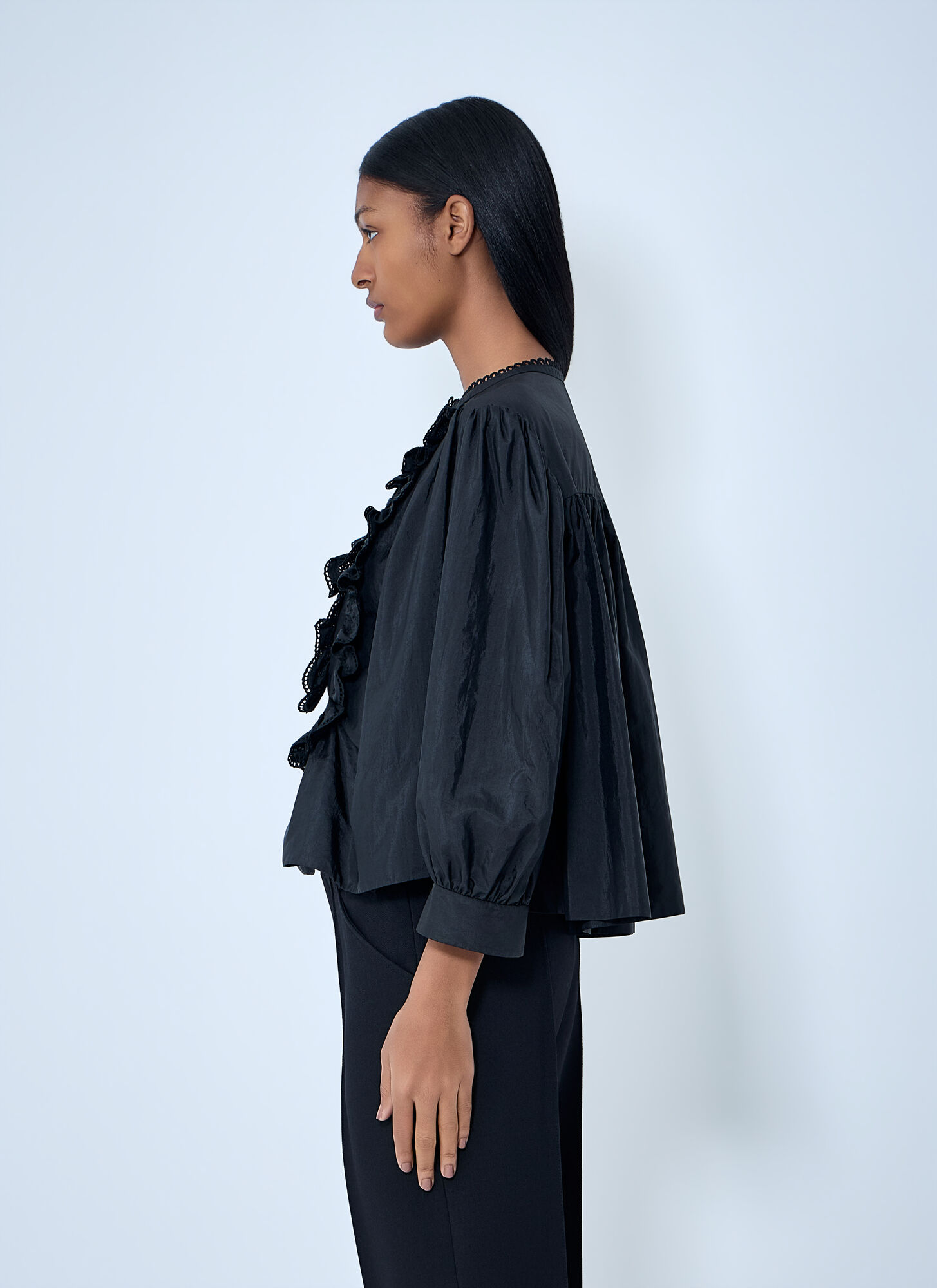  Chloé Chloé Ruffled Detail Blouse - Frau Hemden Black Fr - 40 