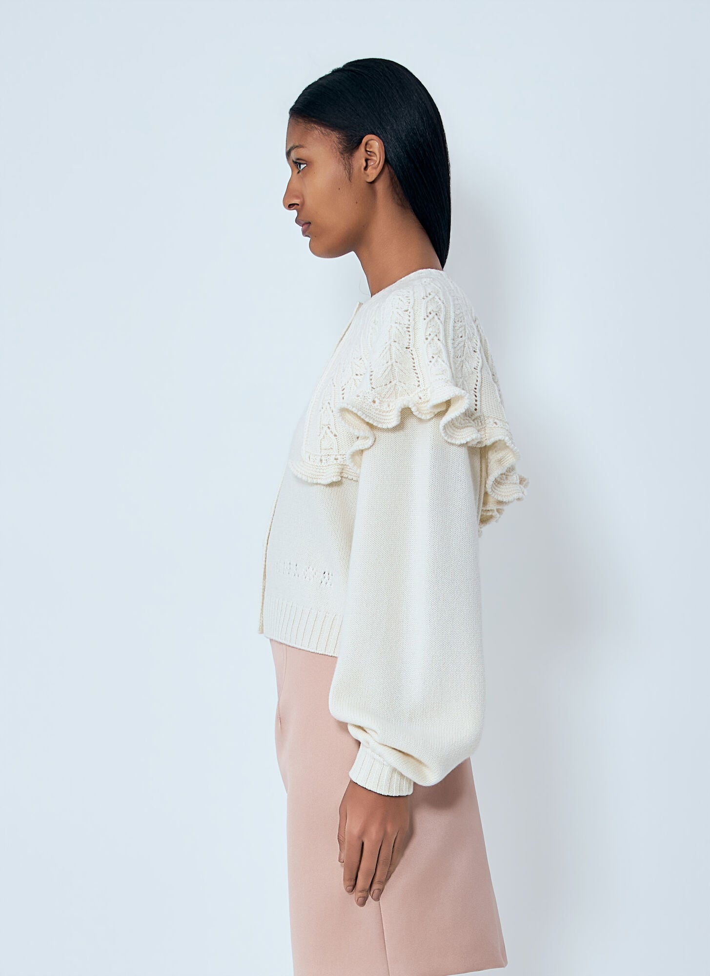  Chloé Chloé Wool-and-cashmere-blend Cardigan - Frau Strick White M 