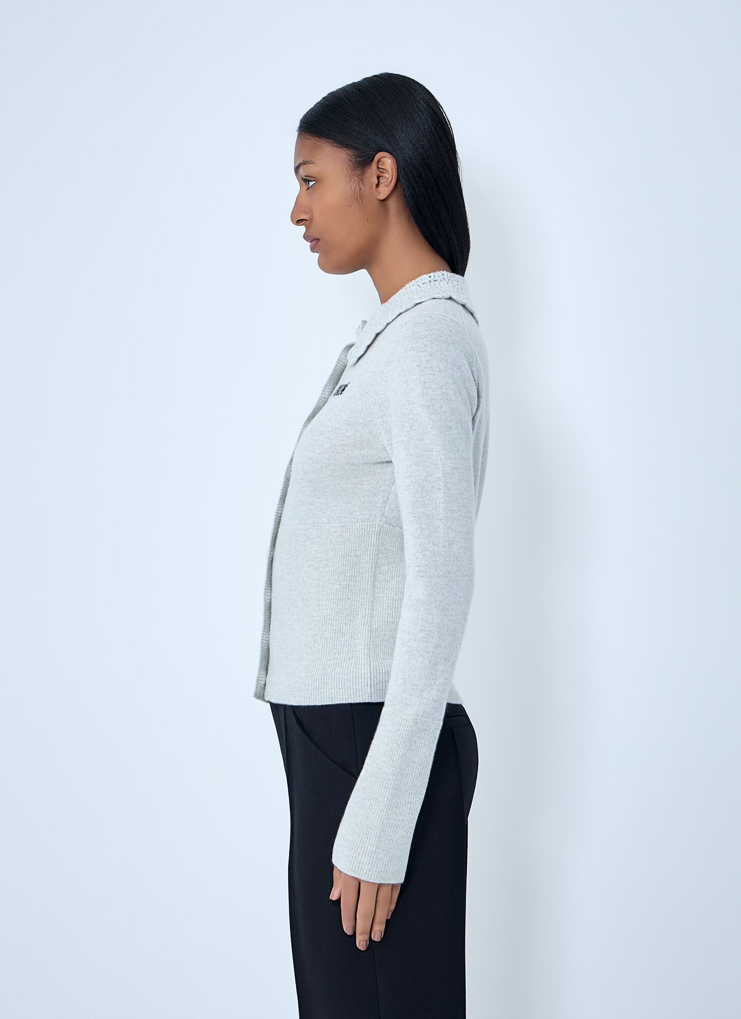  Chloé Chloé Logo Cardigan - Frau Strick Grey S 