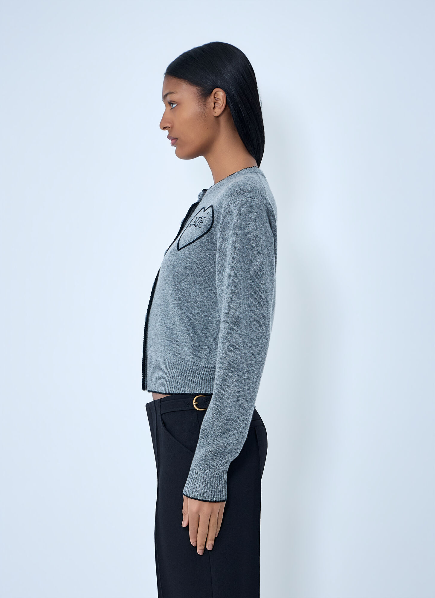  Chloé Chloé Logo Motif Cardigan - Frau Strick Grey S 