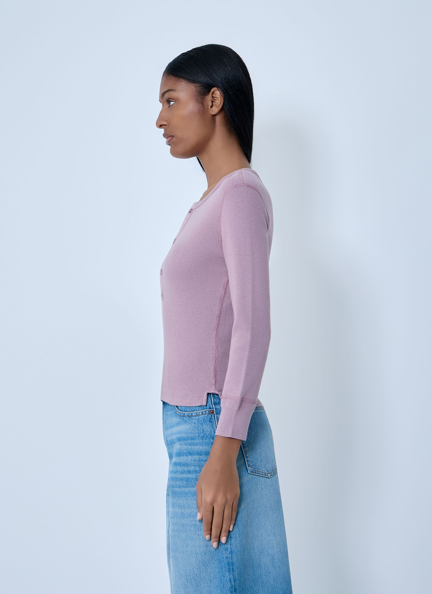  Chloé Chloé Henley T-shirt - Frau Tops Purple M 
