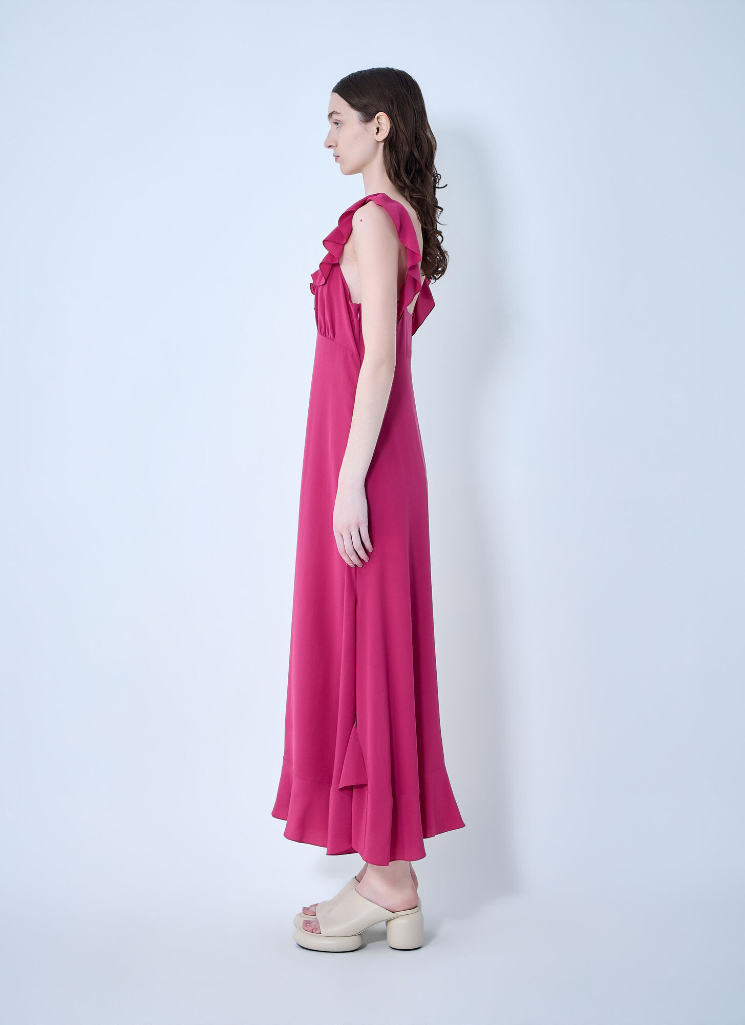  Chloé Chloé Ruffled Silk Dress - Frau Kleider Pink Fr - 38 