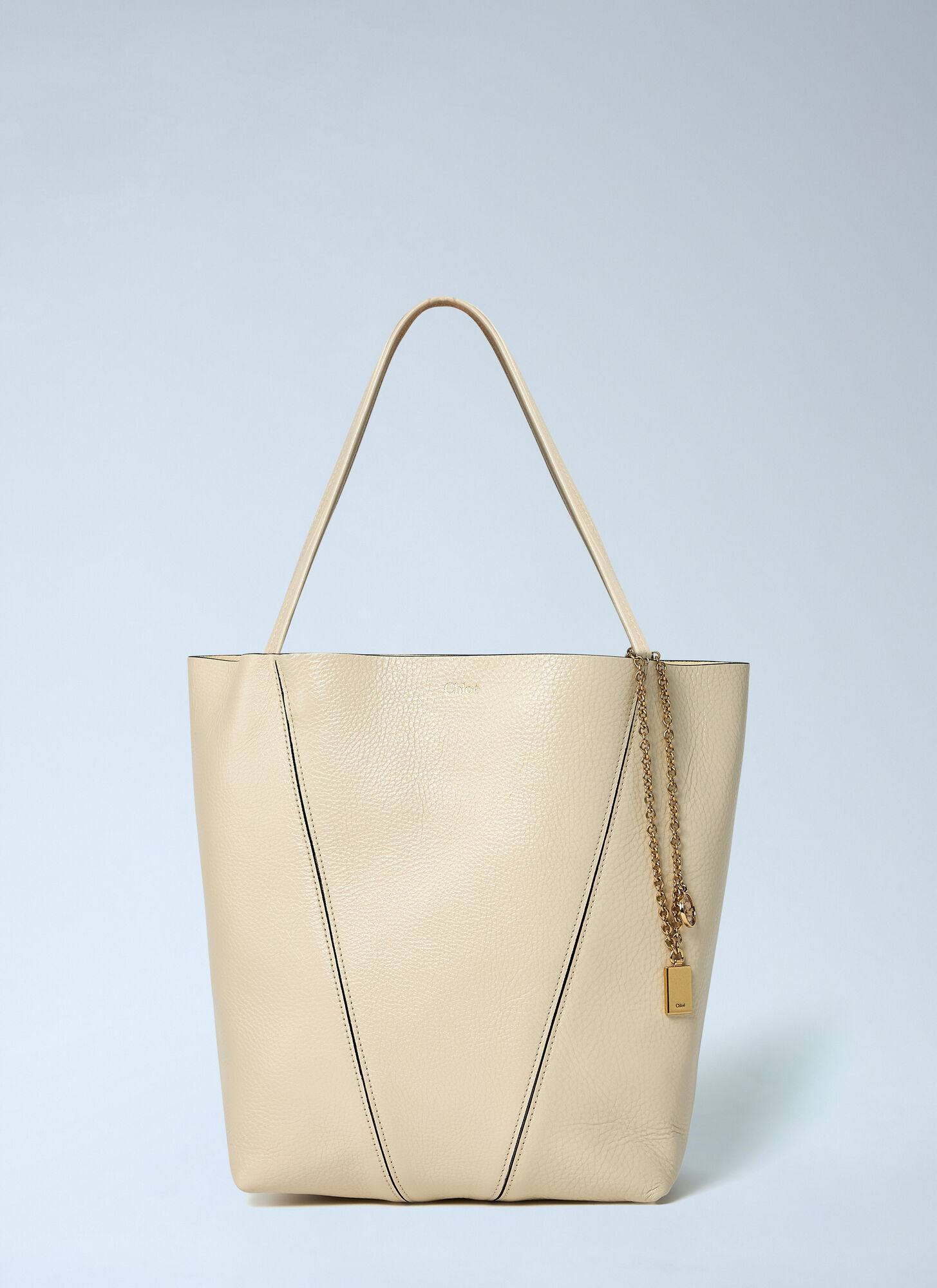 Chloé Donna Beige - Spin Tote Bag, Size: One Size