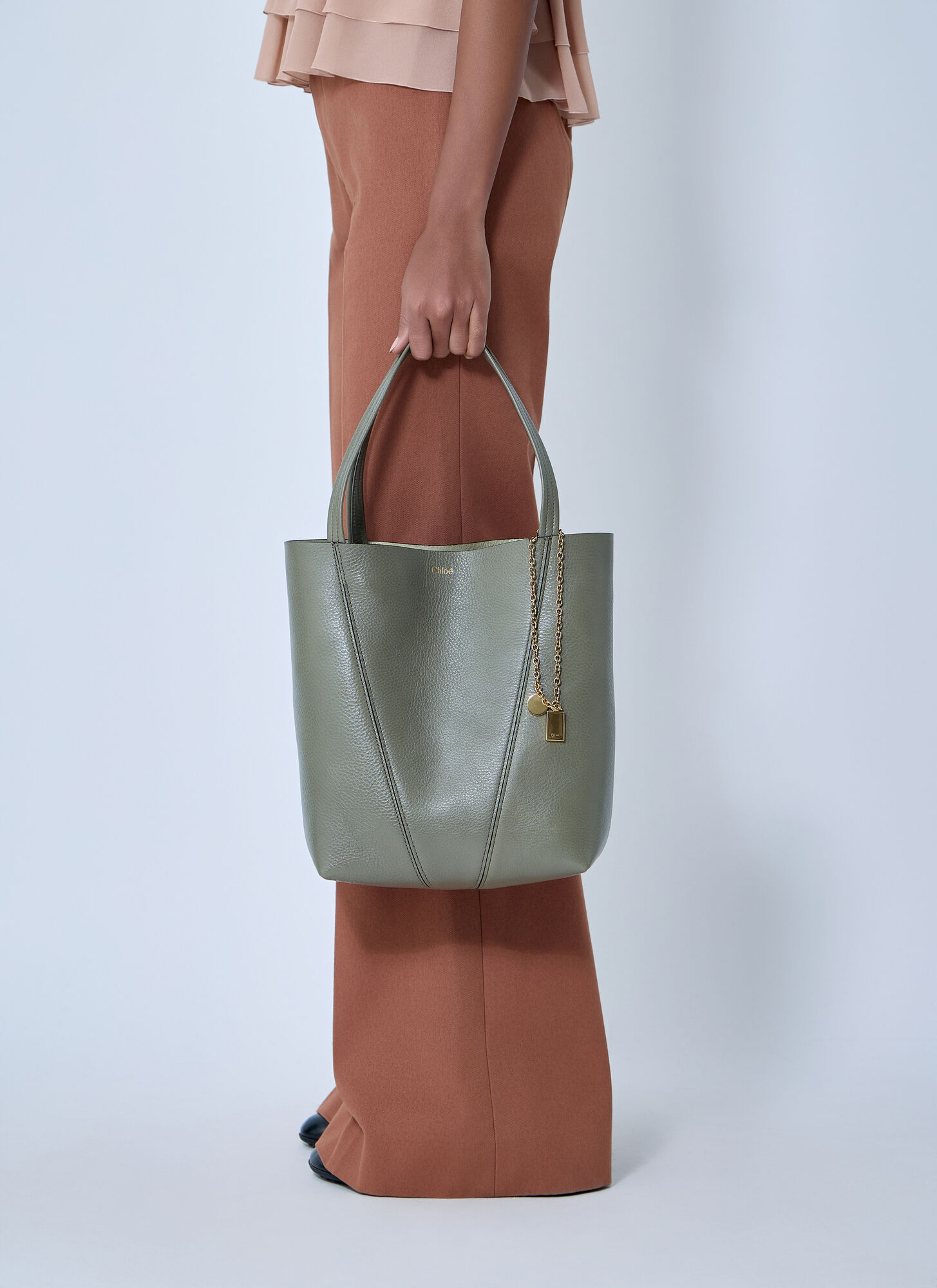  Chloé Chloé Spin Tote Bag - Frau Shopper Green One Size 