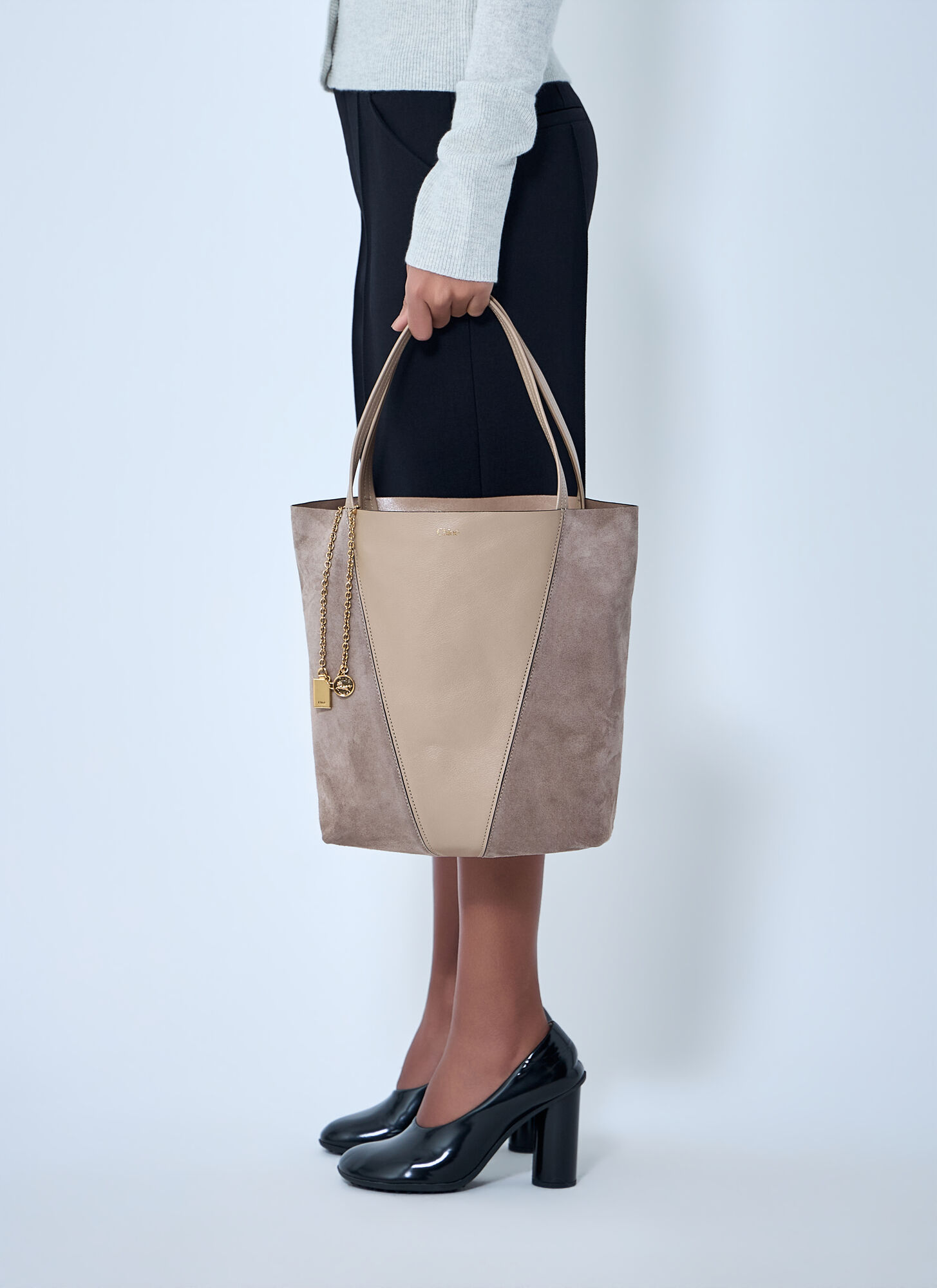  Chloé Chloé Spin Suede Tote Bag - Frau Shopper Beige One Size 