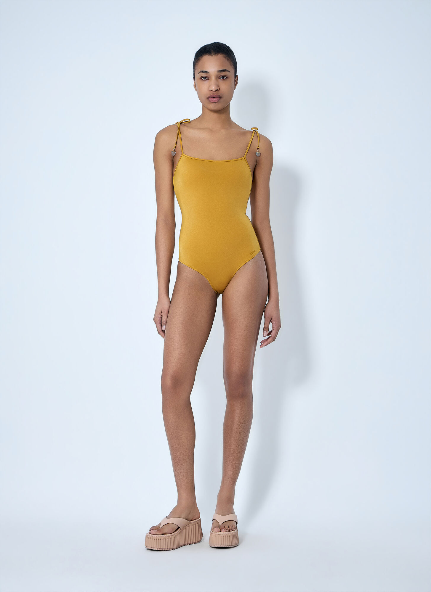  Chloé Chloé Tie-shoulder Swimsuit - Frau Bademode Yellow Fr - 34 