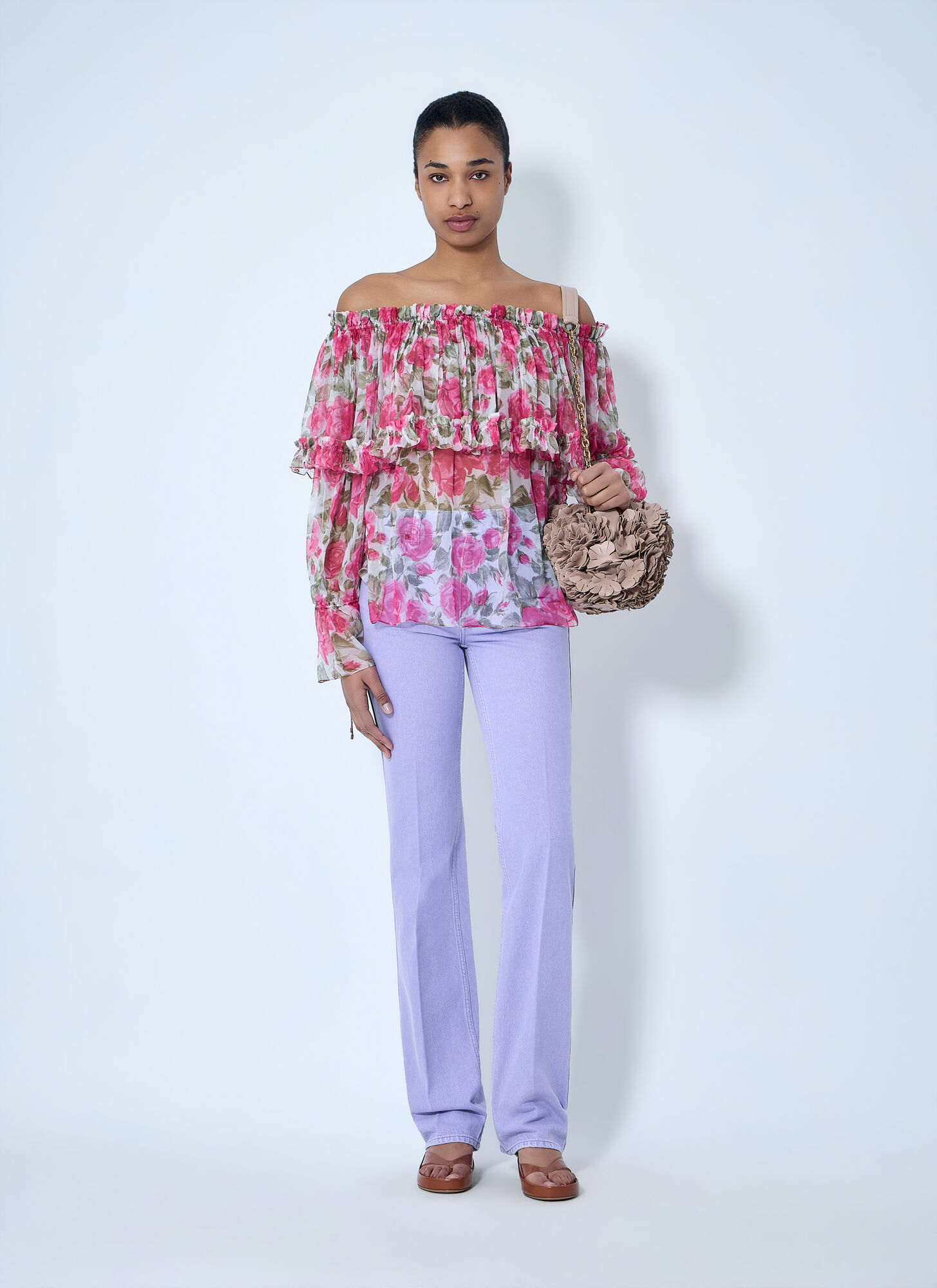  Chloé Chloé High-rise Flared Denim Trousers - Frau Jeans Purple 26 
