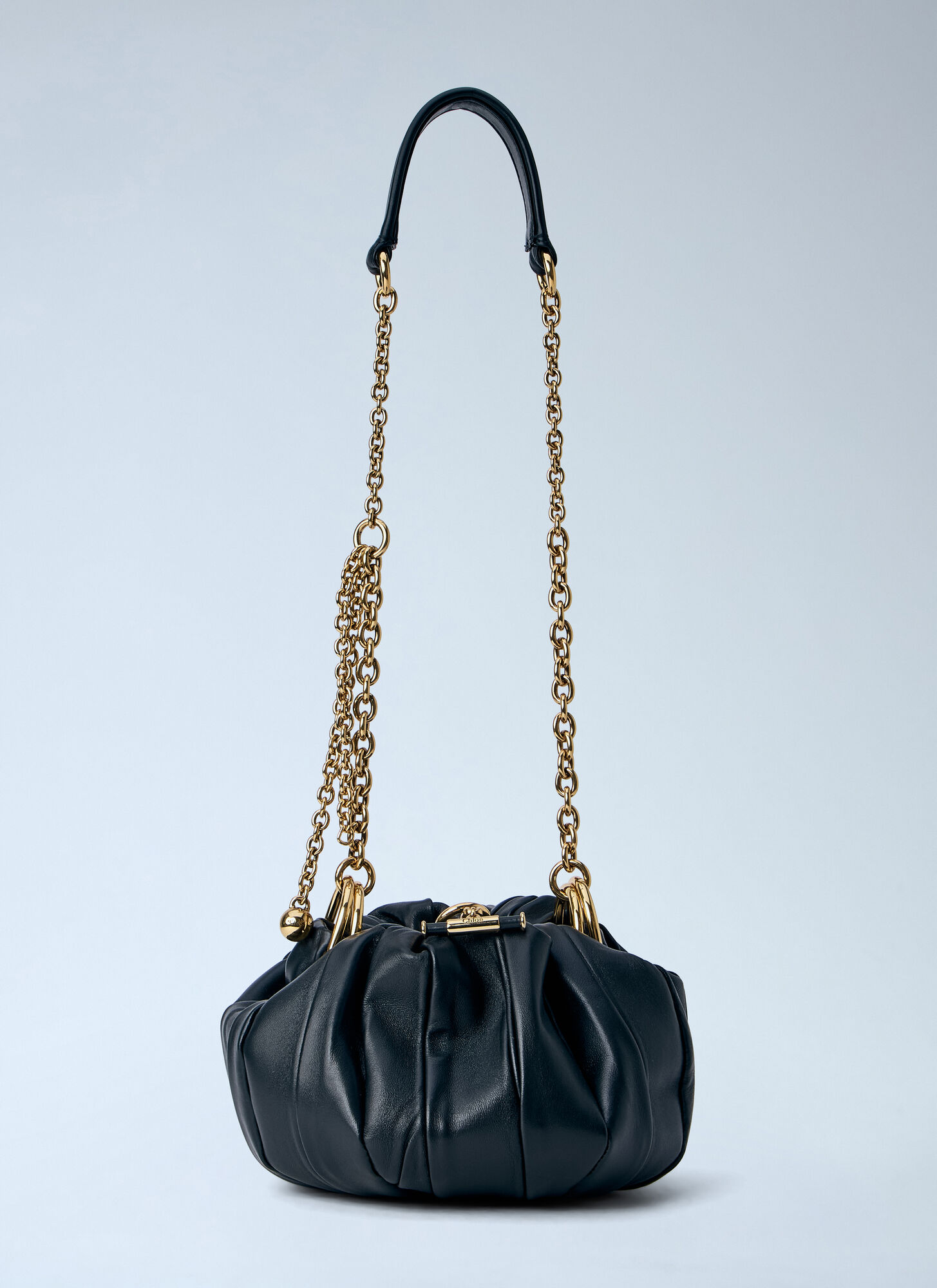 Chloé Plissé Shoulder Bag - Woman Shoulder Bags Black One Size - Immagine 1