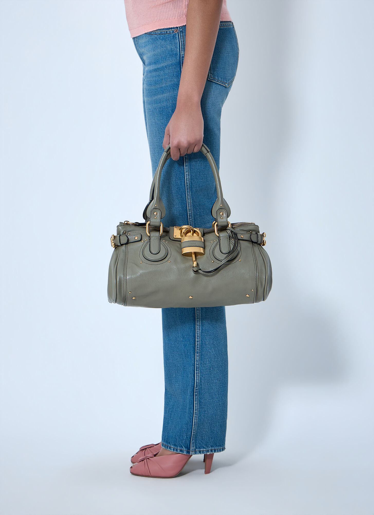  Chloé Chloé Small Paddington Chain Shoulder Bag - Frau Schultertaschen Green One Size 