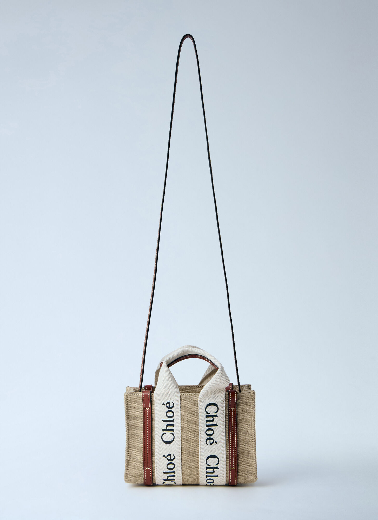 Chloé , Cross Body Bags, Female, Beige, One Size, Mini Woody Tote Bag - Image 3