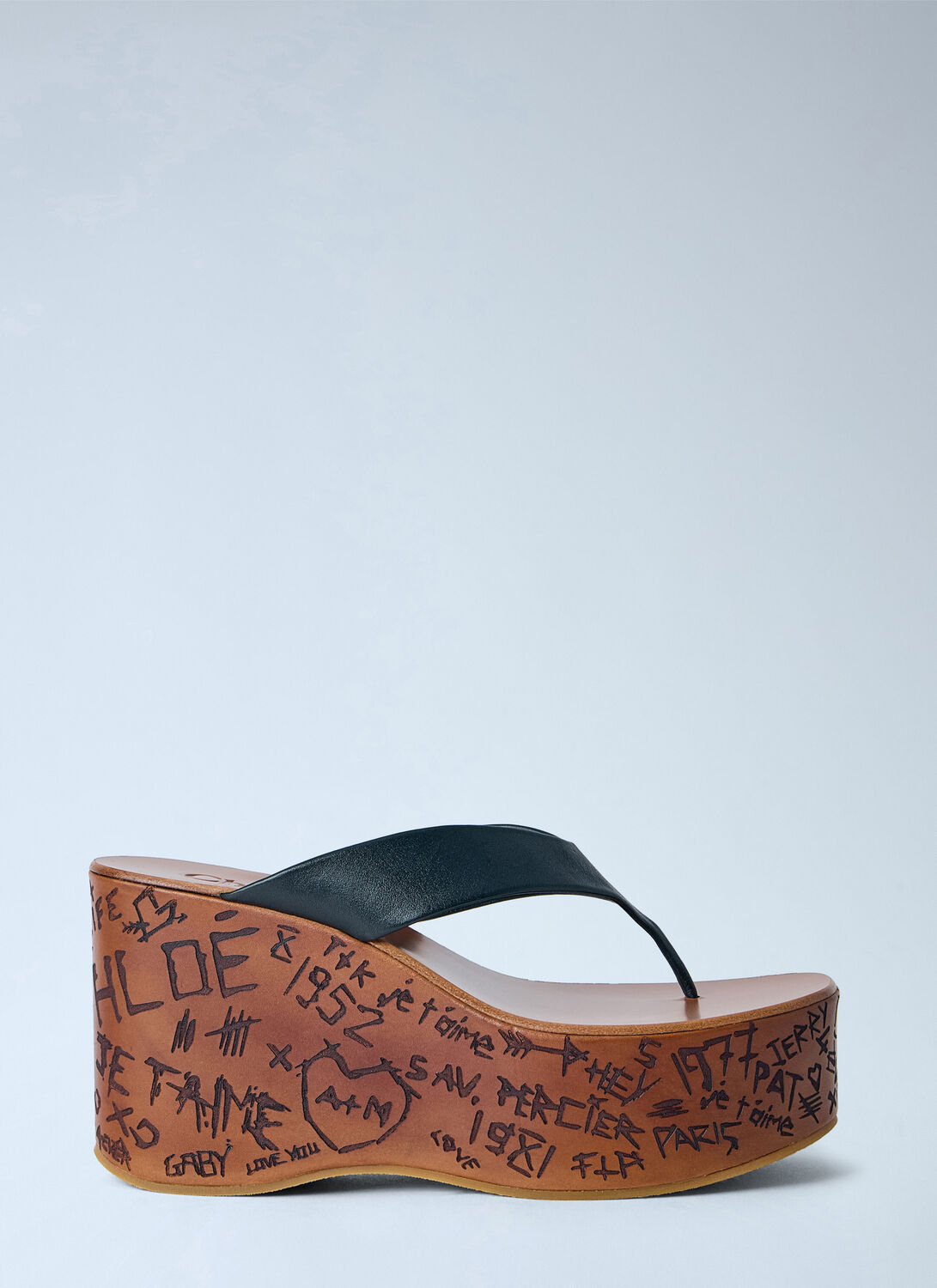 Chlo Maxime Wedge Sandals - Woman Sandals Brown Eu - 37