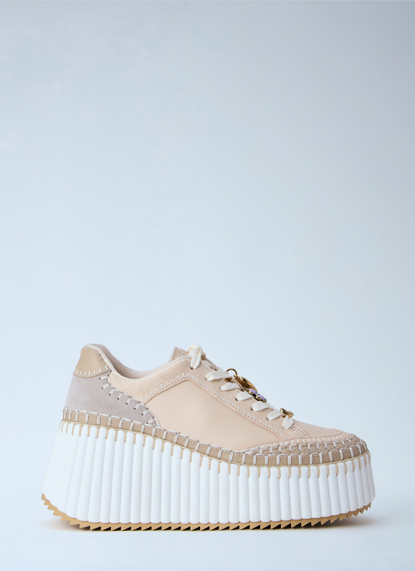 Chloé Women's Cream Nama Wedge Sneakers - Woman Sneakers Eu - 37