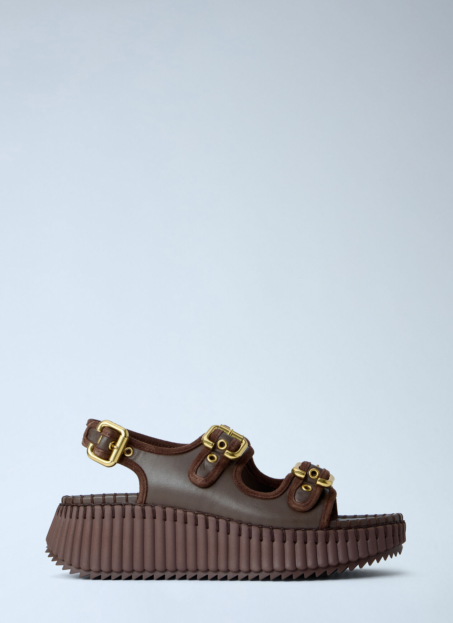 Chloé Women's Brown Nama Wedge Sandals - Woman Sandals Eu - 36