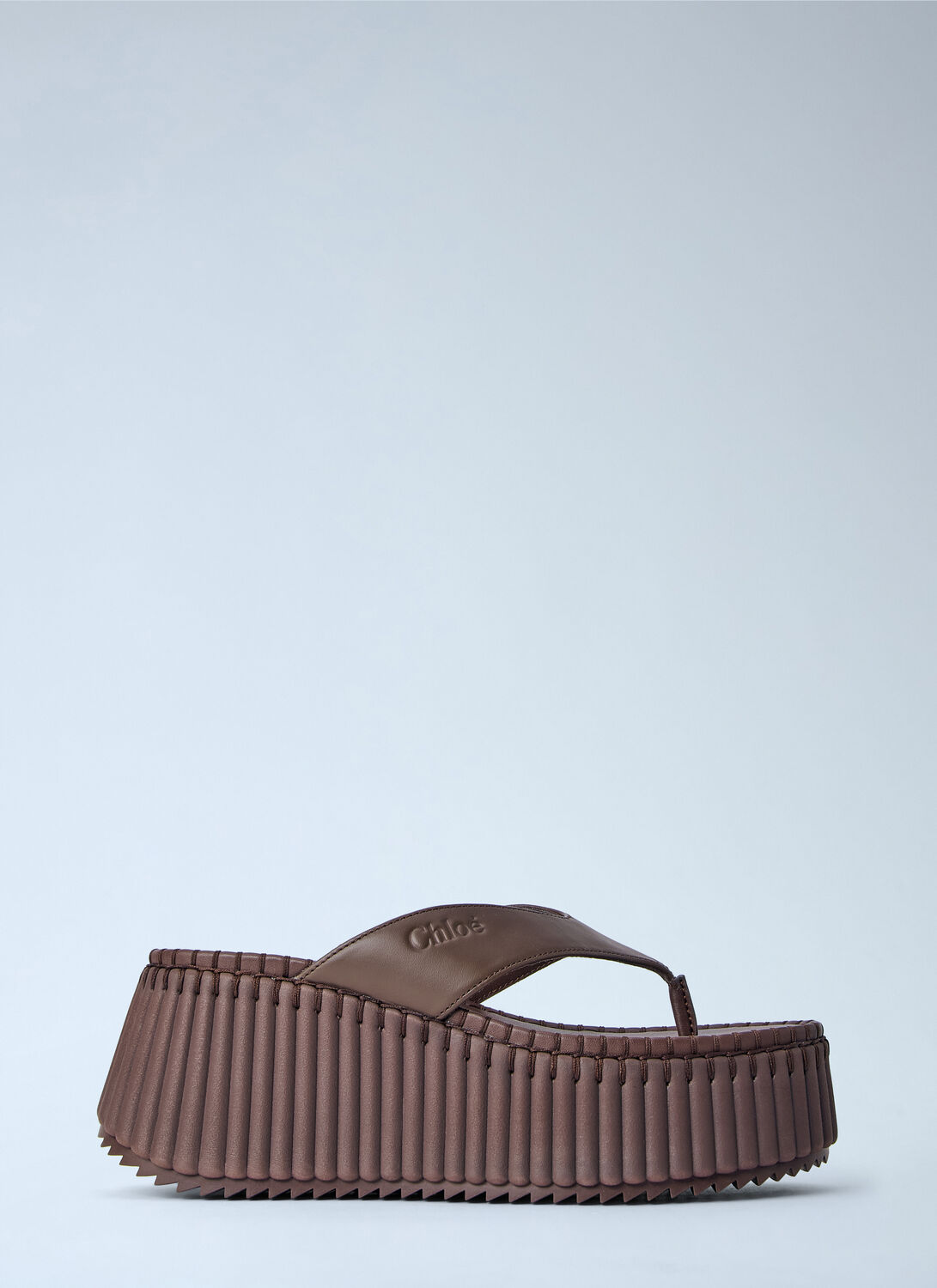 Chloé Nama Wedge Sandals In Brown