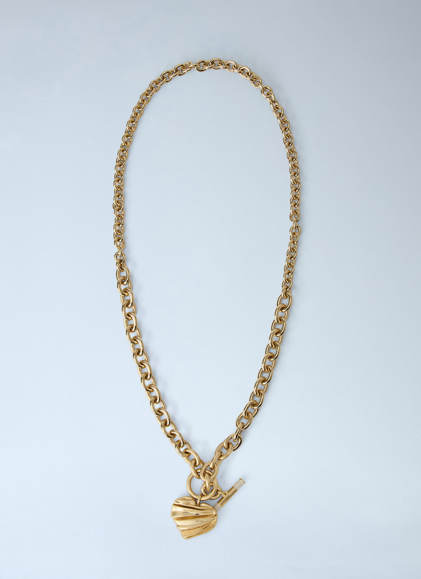 Chloe Women's Gold Pleated Heart Pendant Necklace - Mytheresa - Image 3