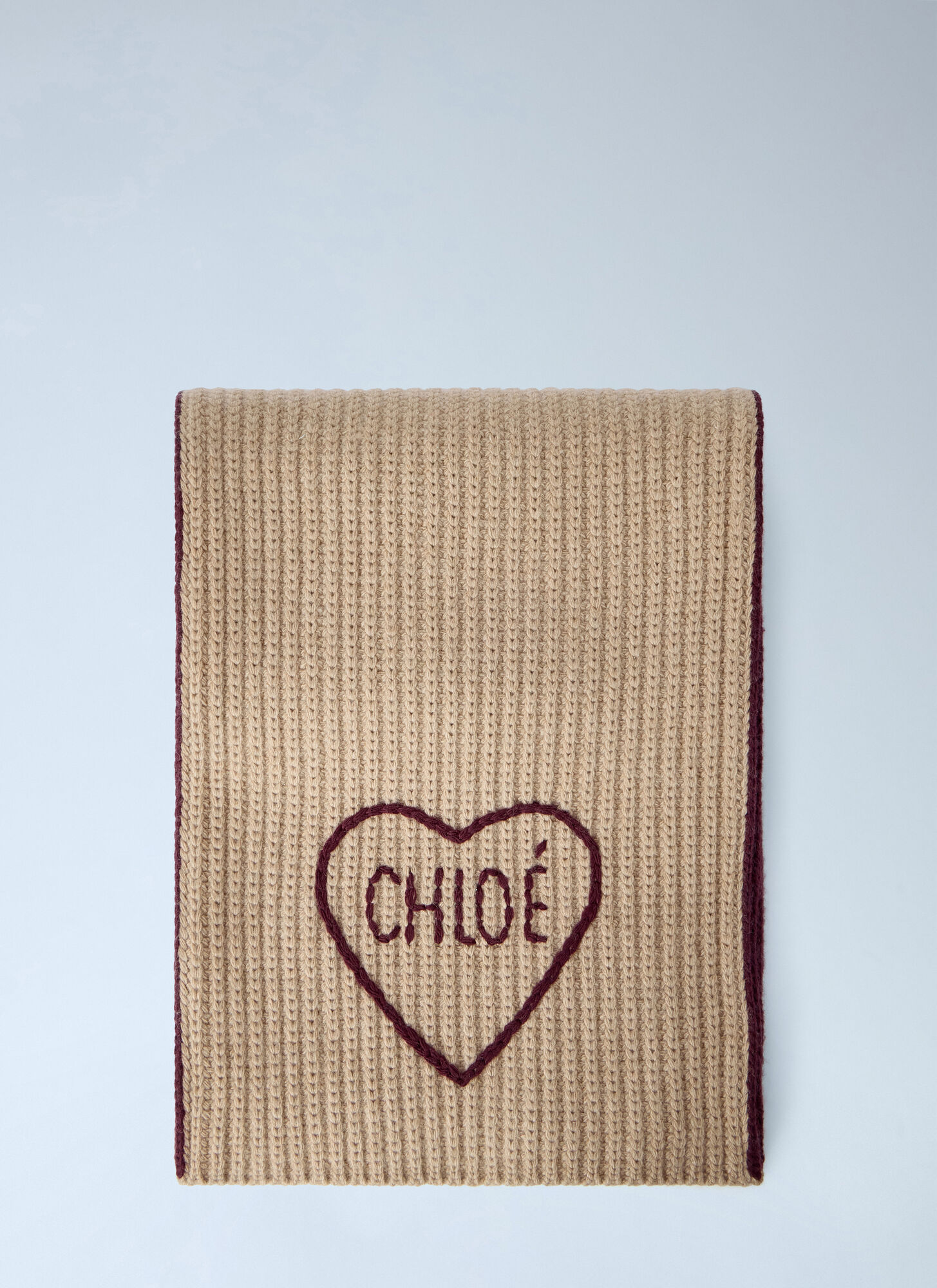 Chloé Women's Beige Encoeur Scarf - Woman Scarves One Size