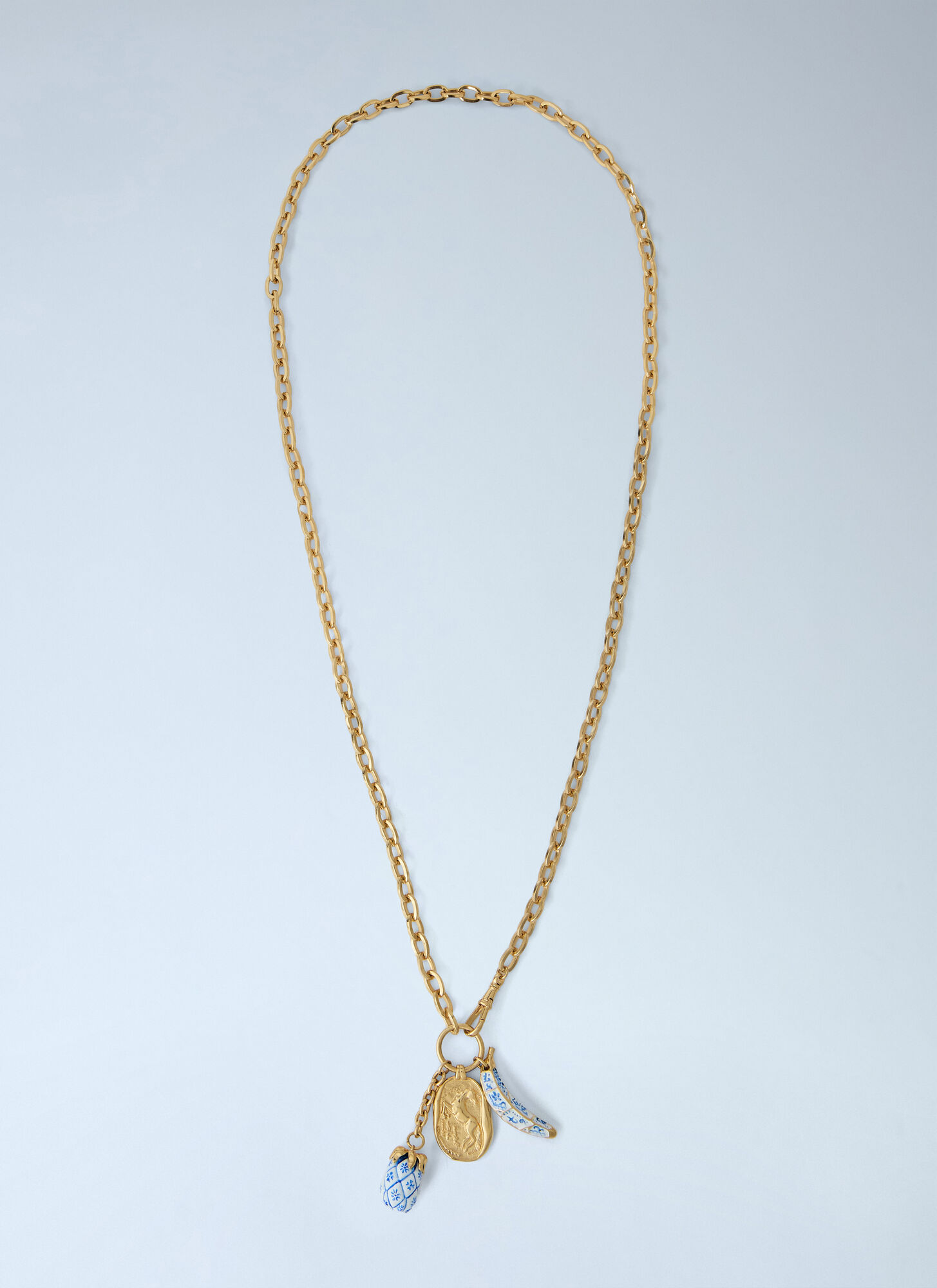 Chloé Women's White Gold-Finish Brass Necklace With Charms - Image 3