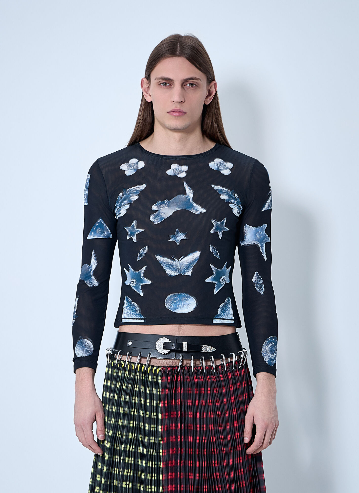 Chopova Lowena Men Workshop Mesh Top In Black