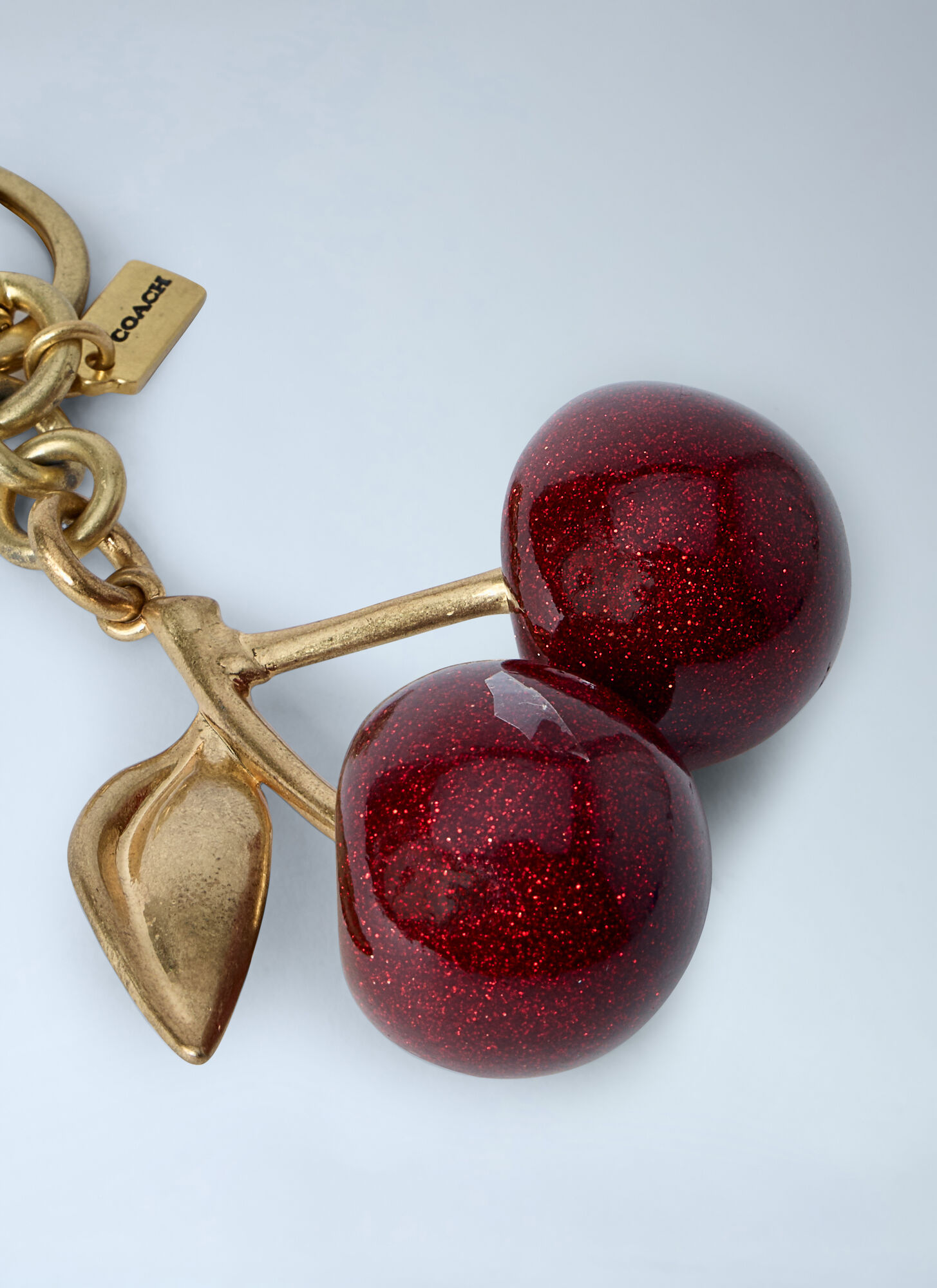  Coach Coach Cherry Charm Keyring - Frau Schlüsselringe Gold One Size 