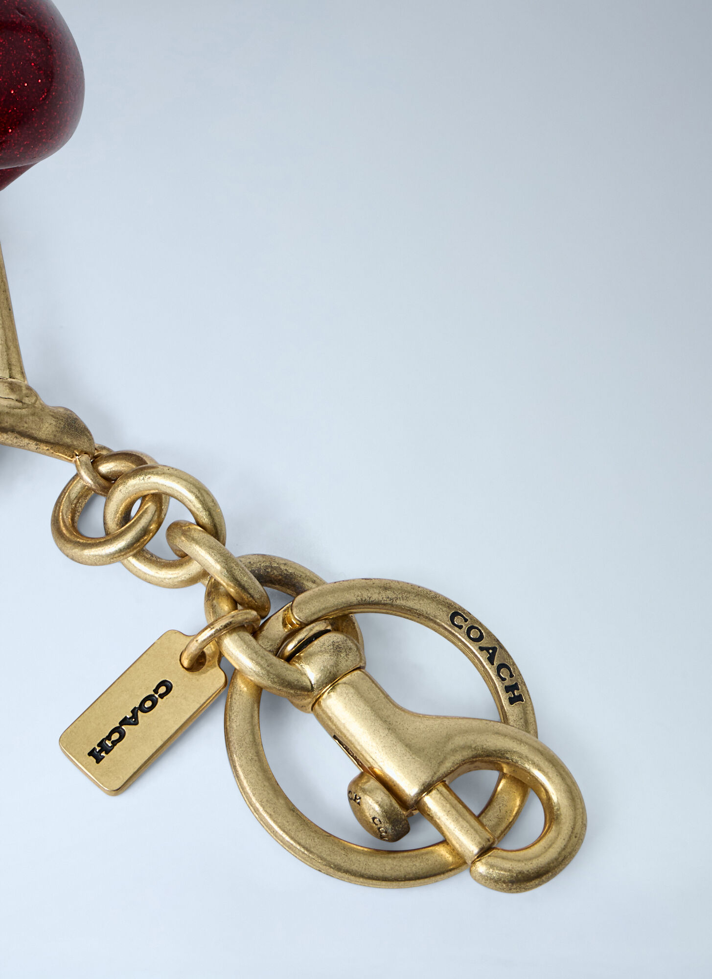  Coach Coach Cherry Charm Keyring - Frau Schlüsselringe Gold One Size 