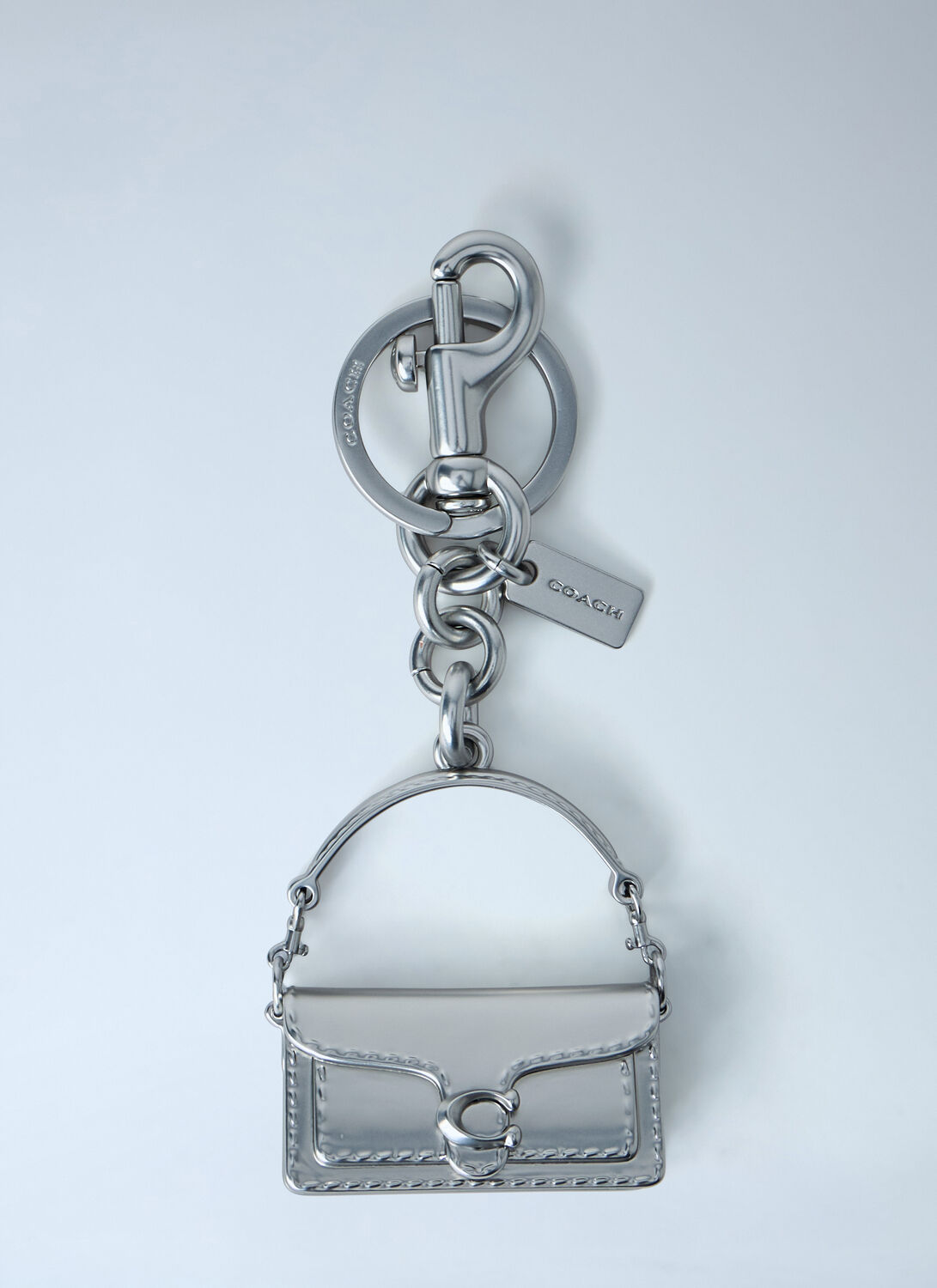 Coach Bag Charm In Silver