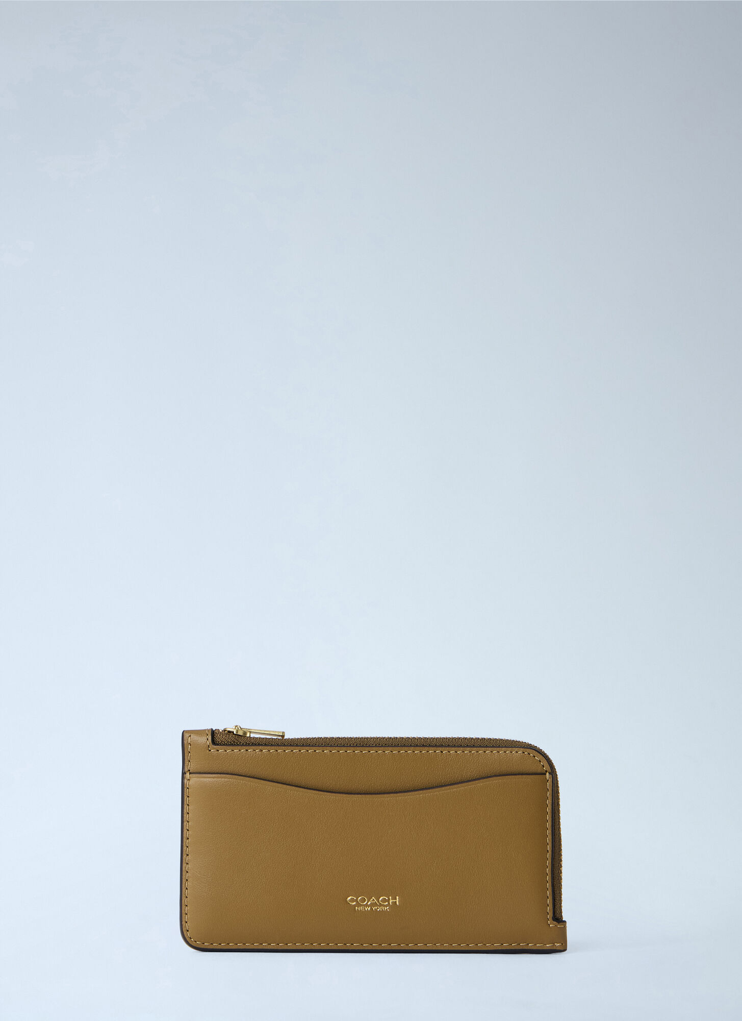 Coach New York Zip Card Case - Woman Wallets & Cardholders Khaki One Size　コーチ ニューヨーク ジップ カード ケース - 女性 財布 & カードホルダー カーキ フリー サイズ Coach