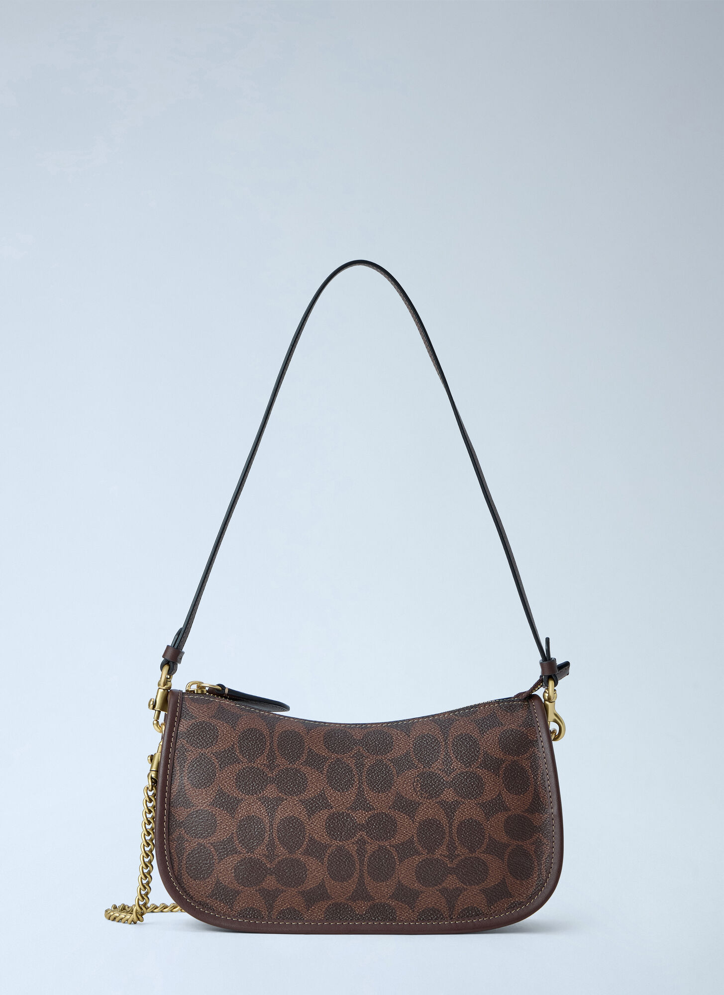 Coach Waverly Shoulder Bag In Signature Canvas - Woman Shoulder Bags Brown One Size　Coach ウェイバリー ショルダー バッグ シグネチャー キャンバス - 女性 ショルダー バッグ ブラウン フリー サイズ Coach