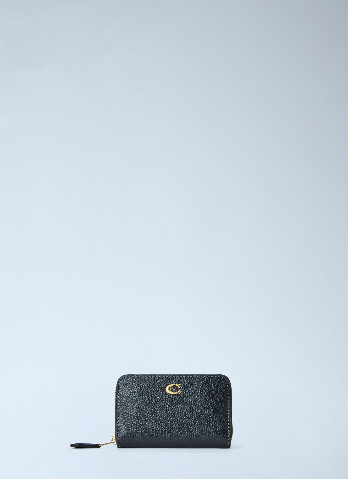 Coach Women's Black Essential Small Zip Around Card Case - Woman Wallets & Cardholders One Size