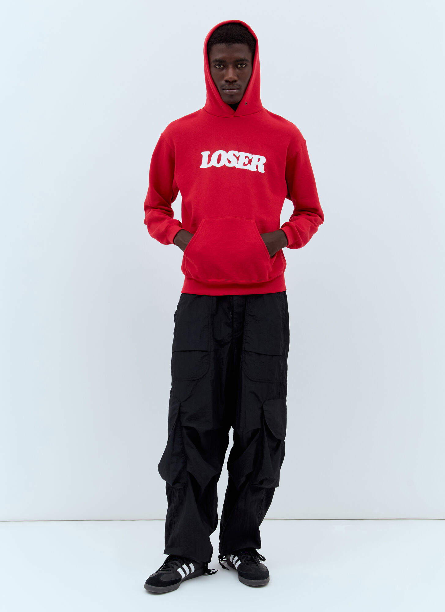 Connie Costas Connie Costas Loser Hooded Sweatshirt - Mann Sweatshirts Red S 