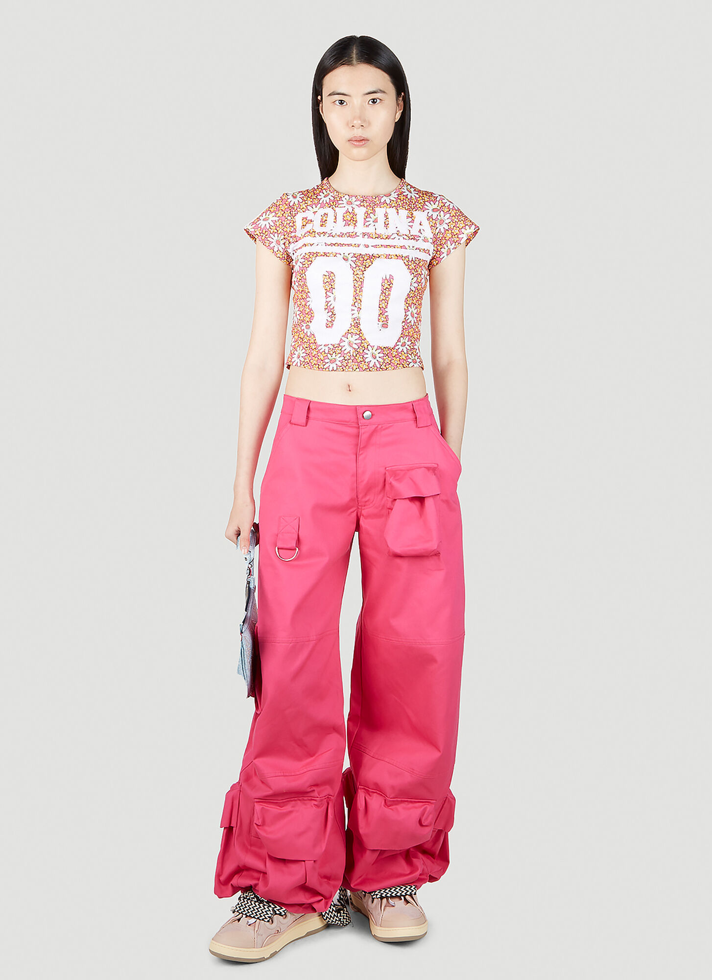  Collina Strada Collina Strada Logo Print Floral T-shirt - Frau T-shirts Multicolour Xs 