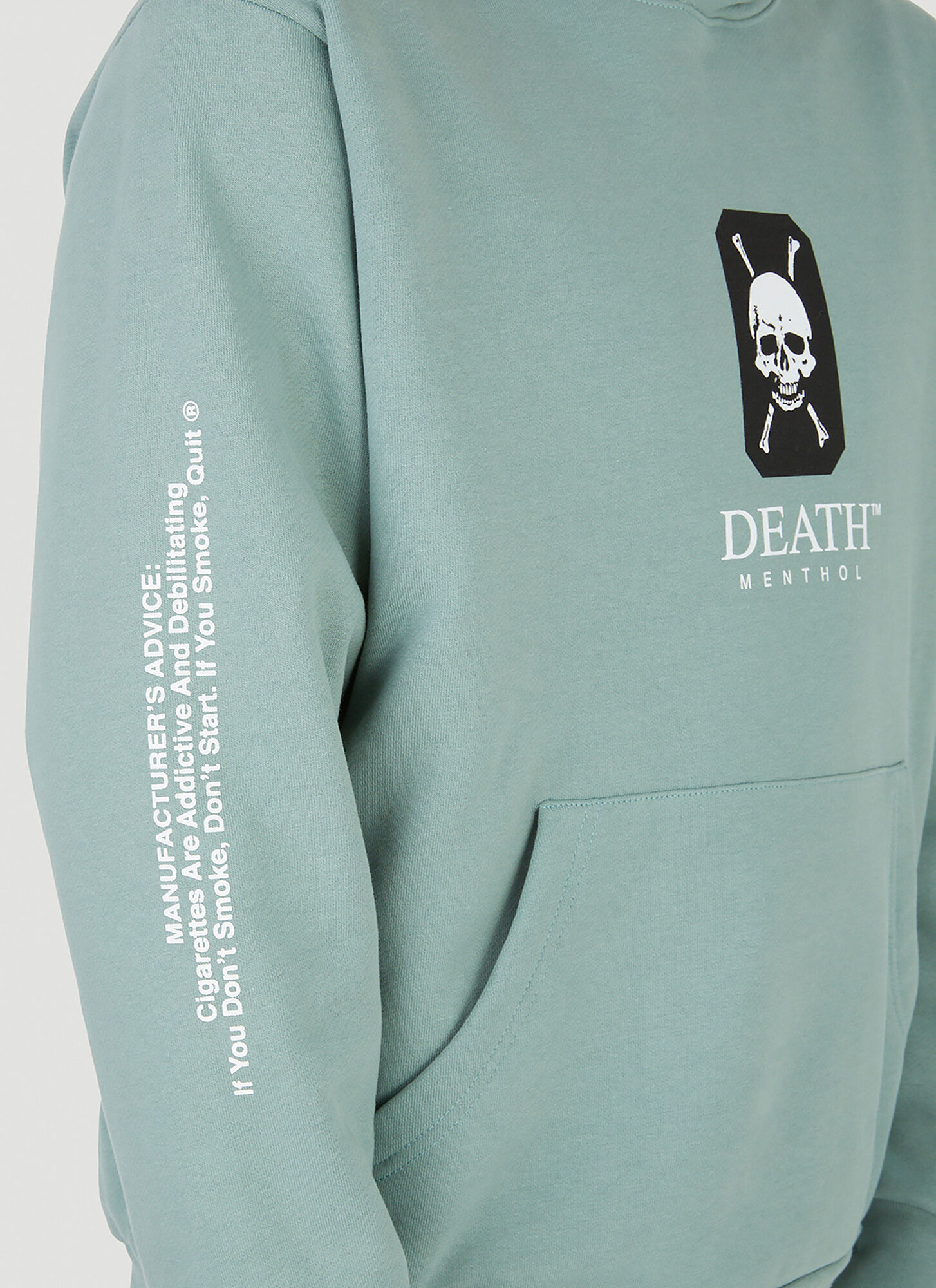  Death Cigarettes Death Cigarettes Death Hooded Sweatshirt - Mann Sweatshirts Green M 