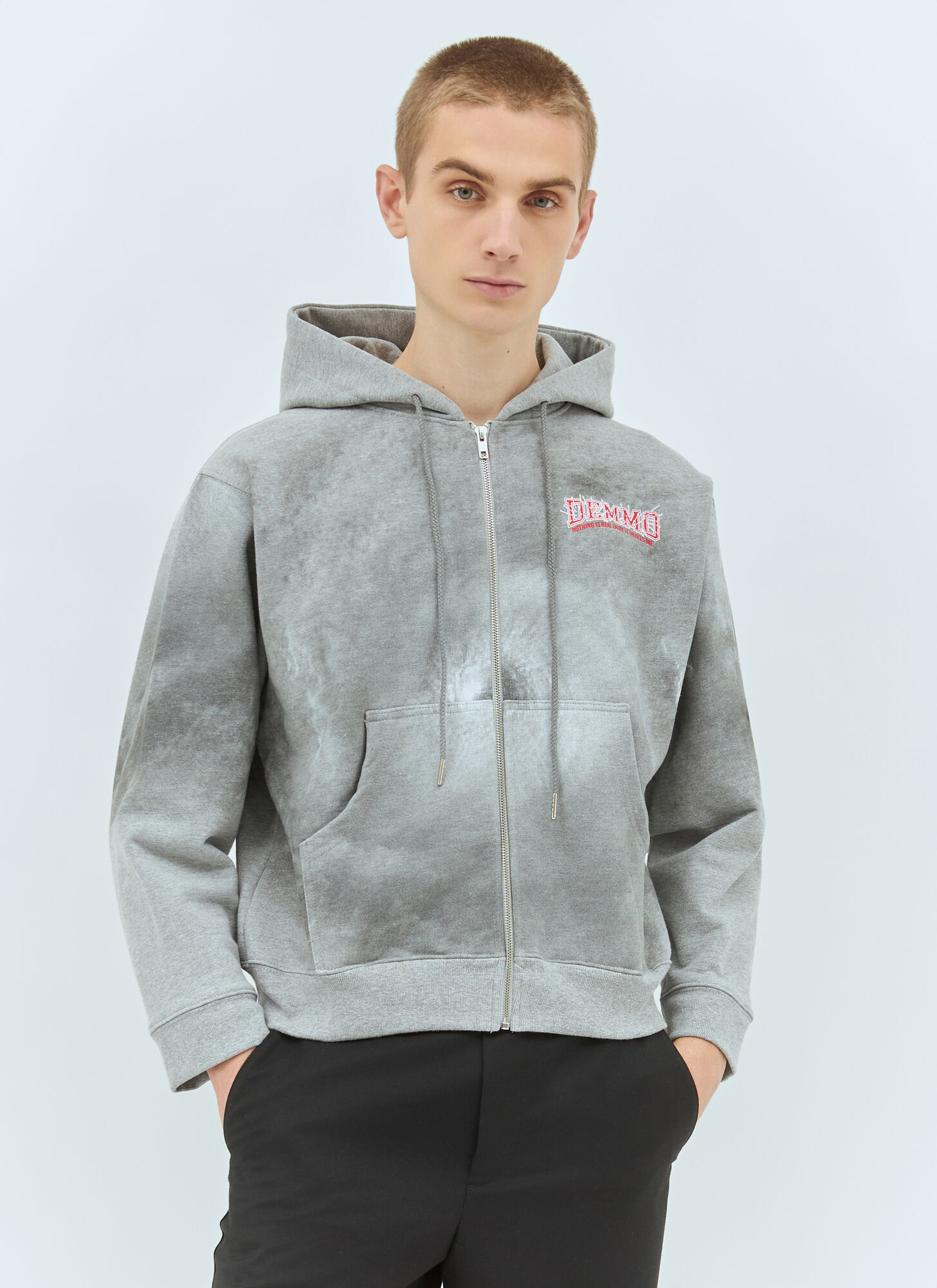 Demmo Gray Hurricane Hoodie In Grey