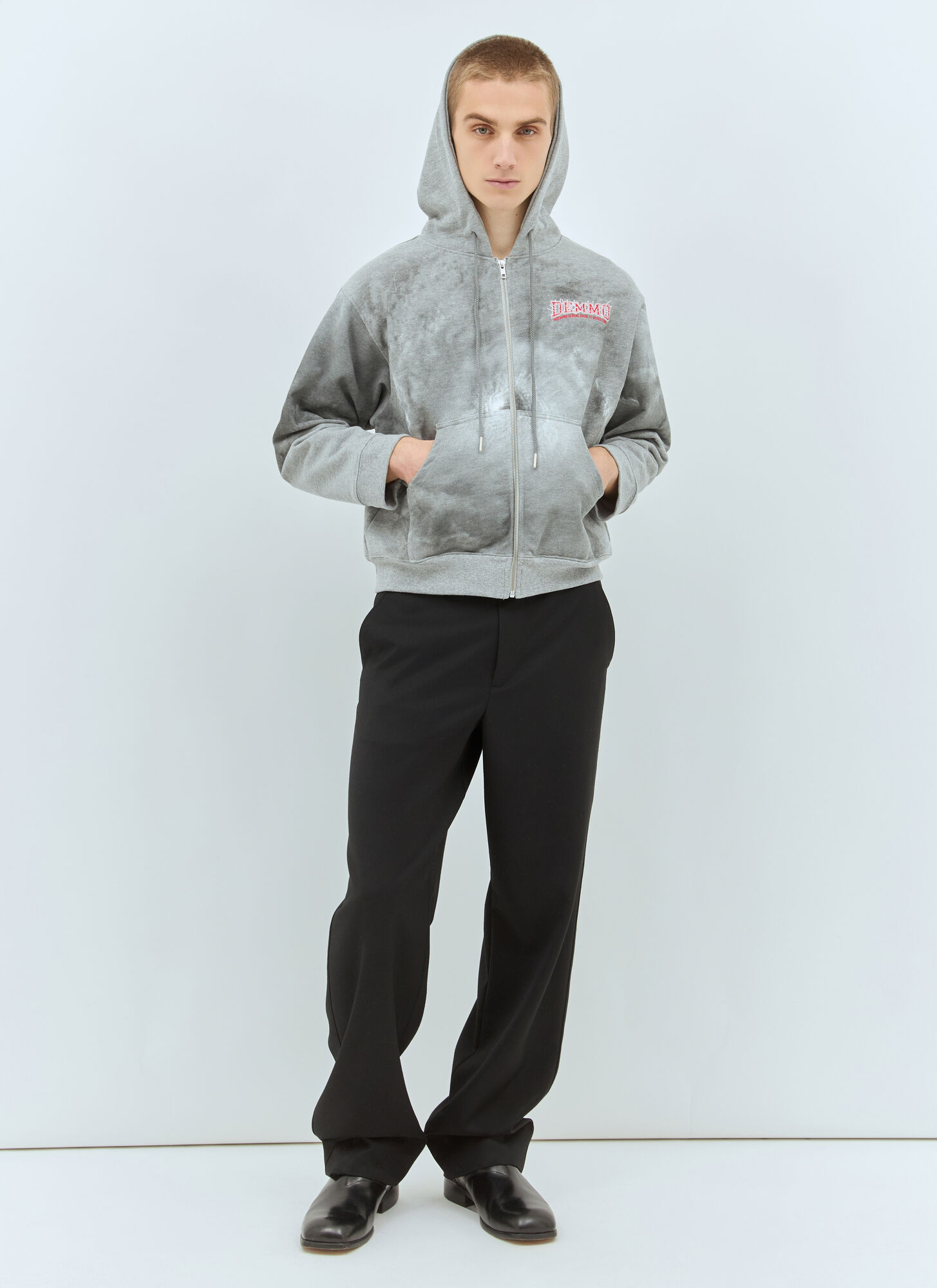  Demmo Demmo Hurricane Hooded Sweatshirt - Mann Sweatshirts Grey S 