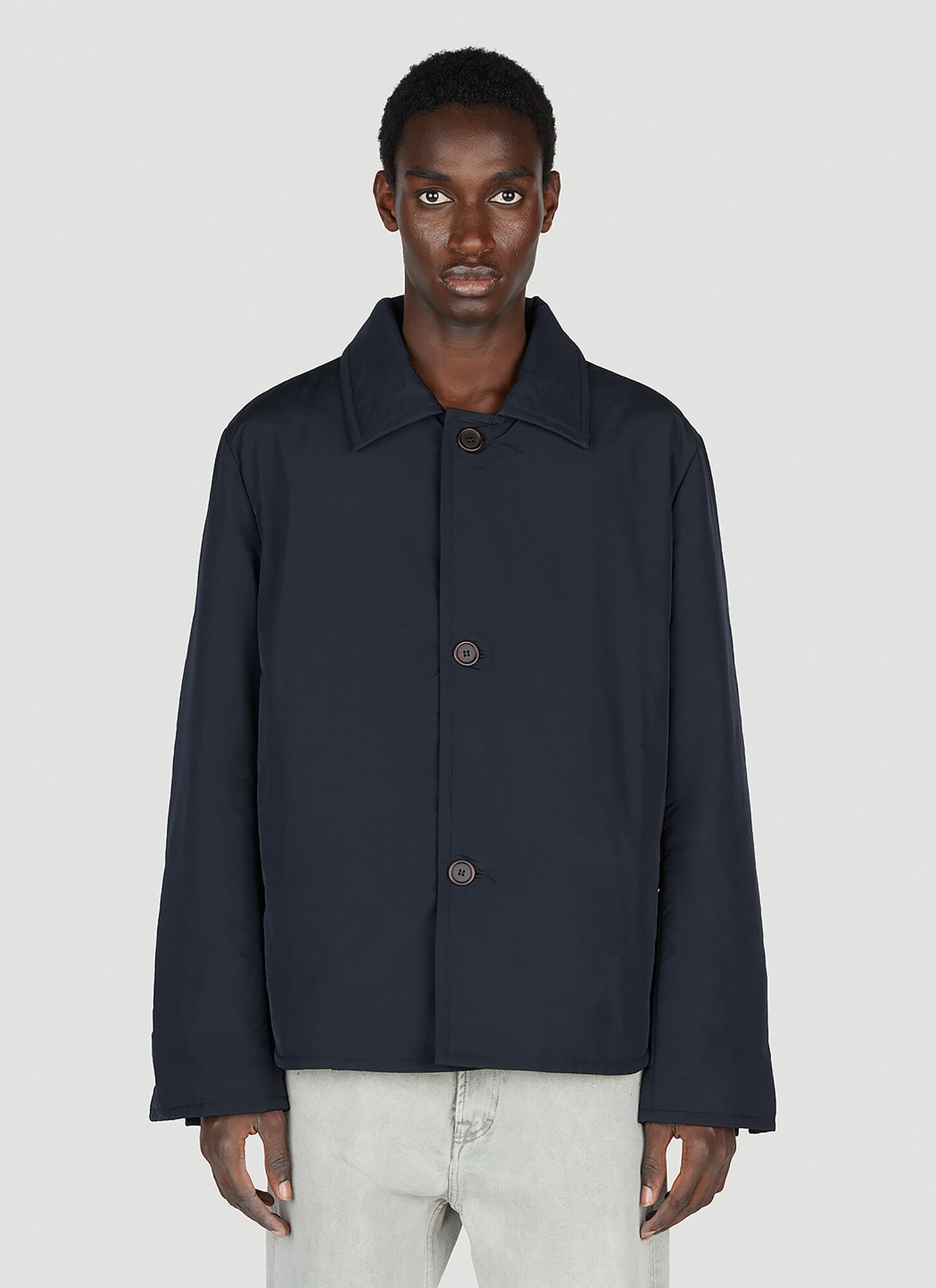 Diomene Men's Dark Blue Dioe Padded Jacket - Man Jackets It - 46