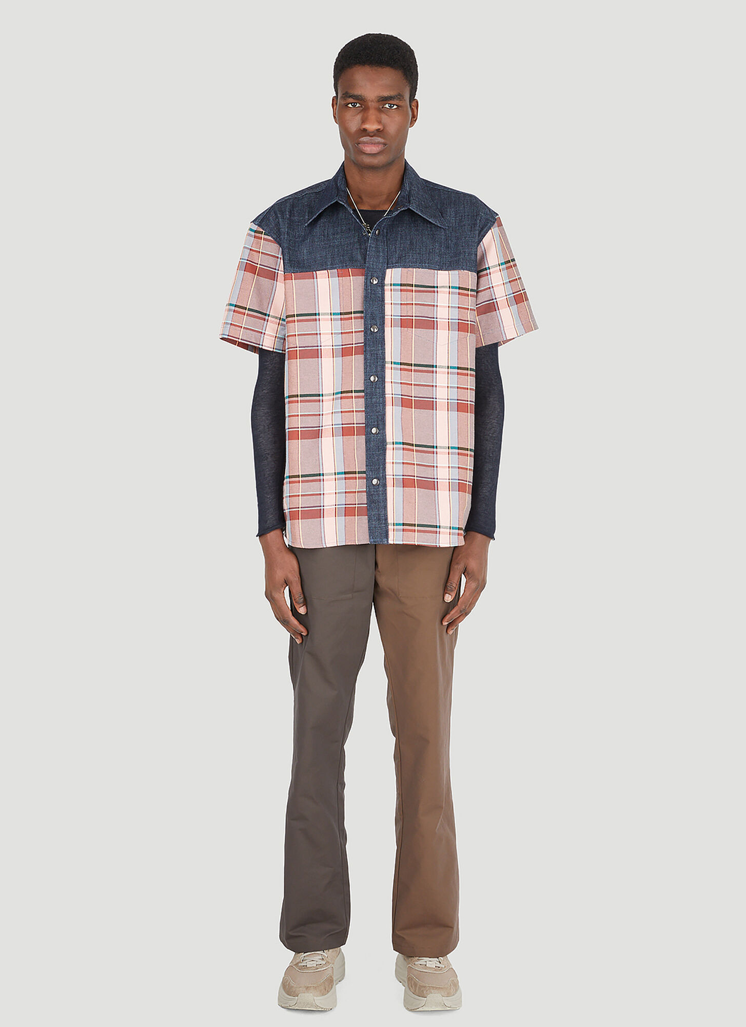  (di)vision (di)vision Hybrid Denim Shirt - Mann Hemden Blue Xl 