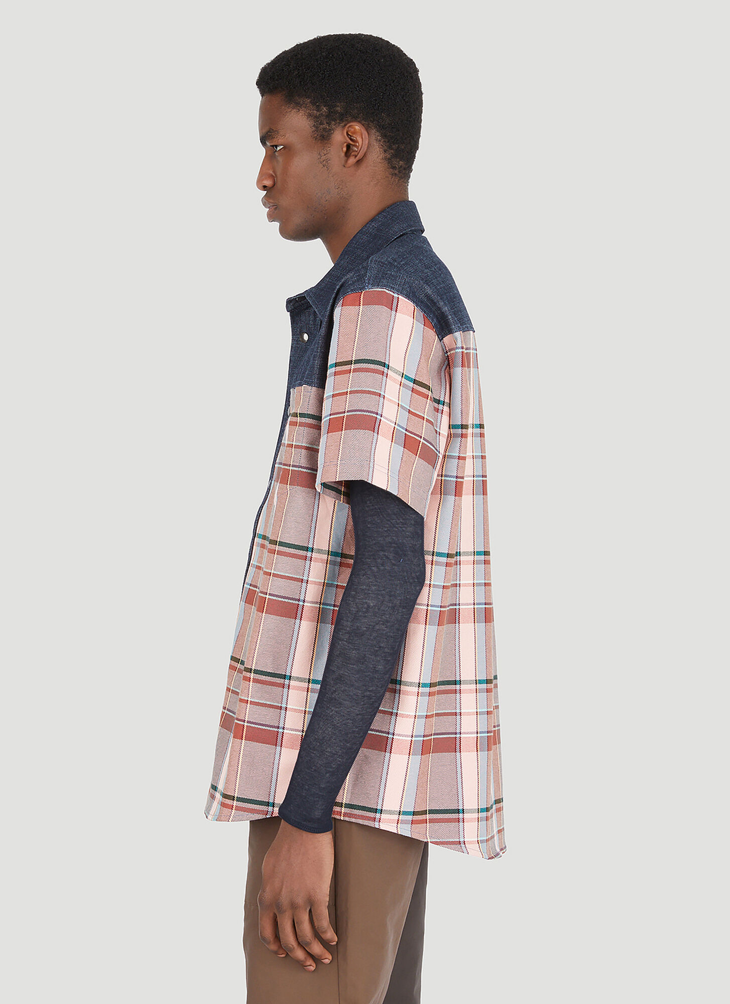  (di)vision (di)vision Hybrid Denim Shirt - Mann Hemden Blue Xl 