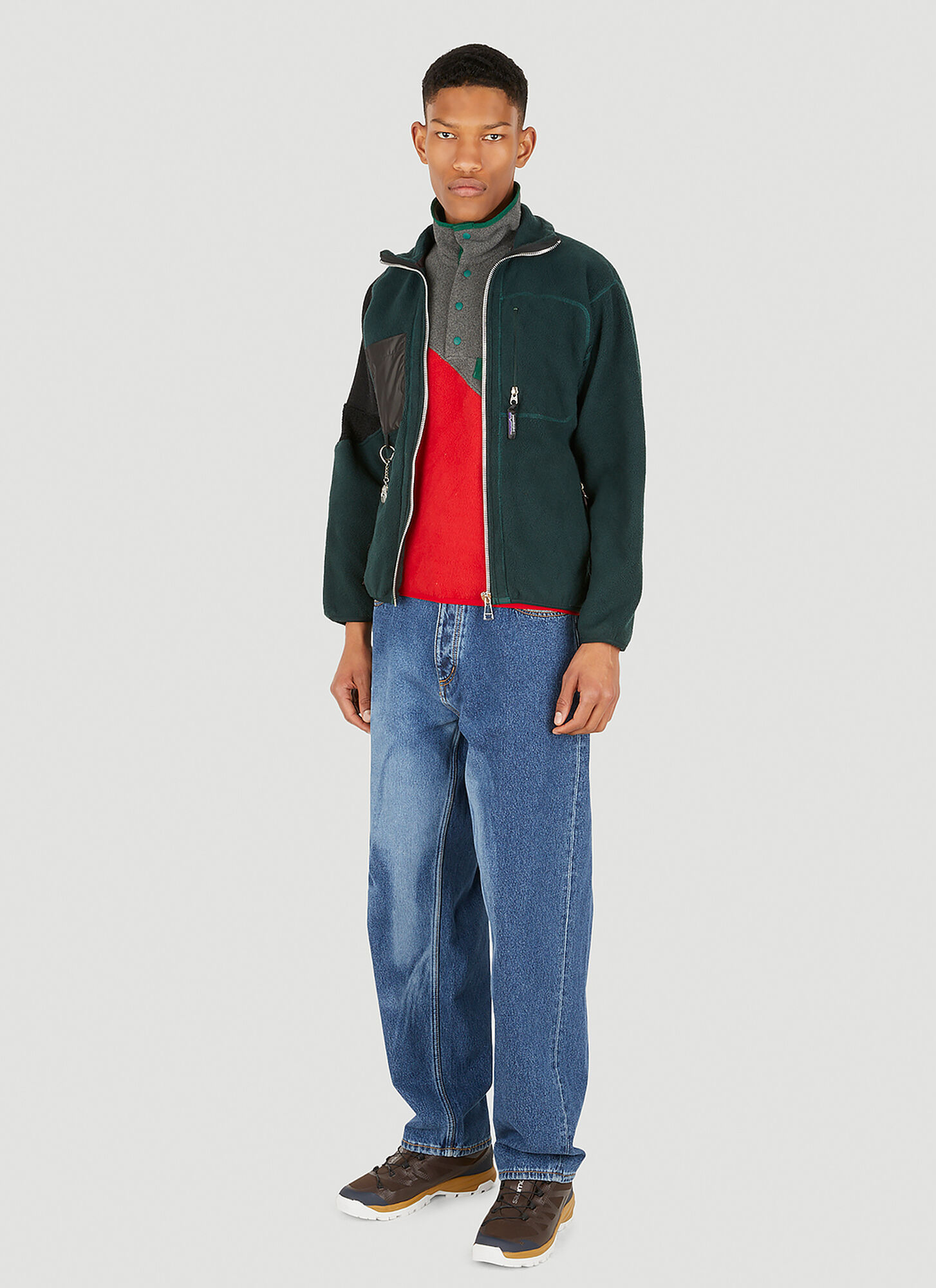  (di)vision (di)vision (di)construct Fleece Split Sweatshirt - Mann Sweatshirts Green Xl 